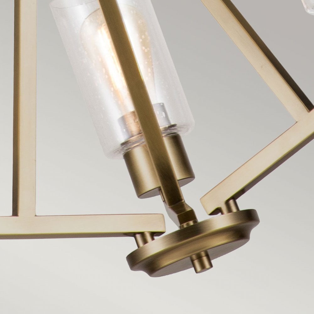 Kichler Deryn 3 Light Chandelier - Natural Brass