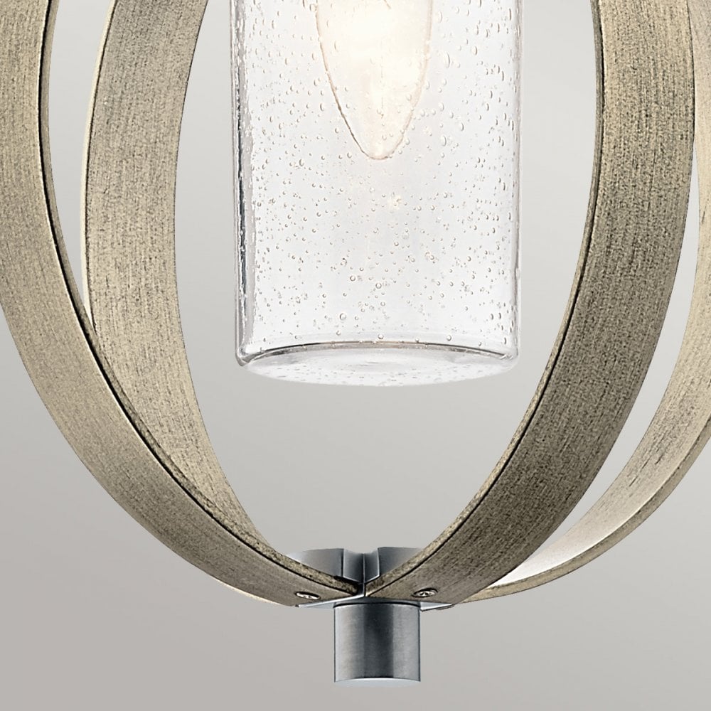 Kichler Grand Bank Single Outdoor Pendant - Distressed Antique Grey