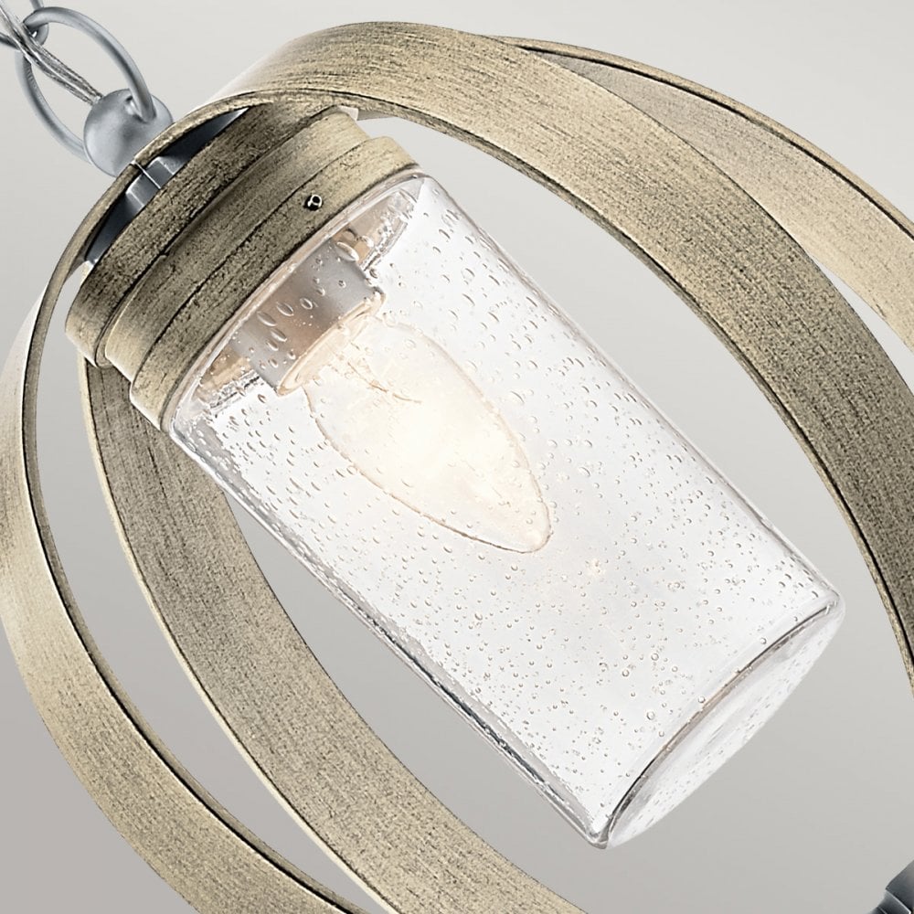 Kichler Grand Bank Single Outdoor Pendant - Distressed Antique Grey