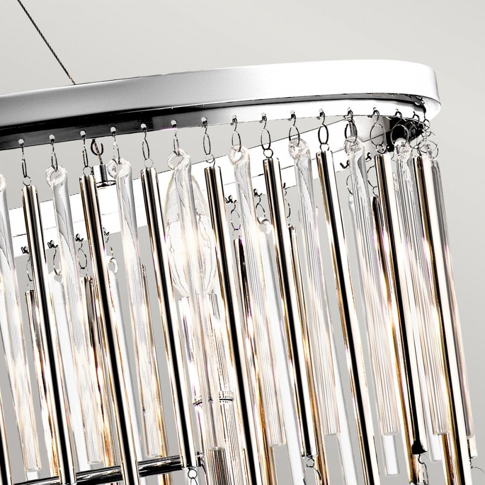Kichler Piper 6 Light Oval Chandelier / Pendant - Polished Chrome