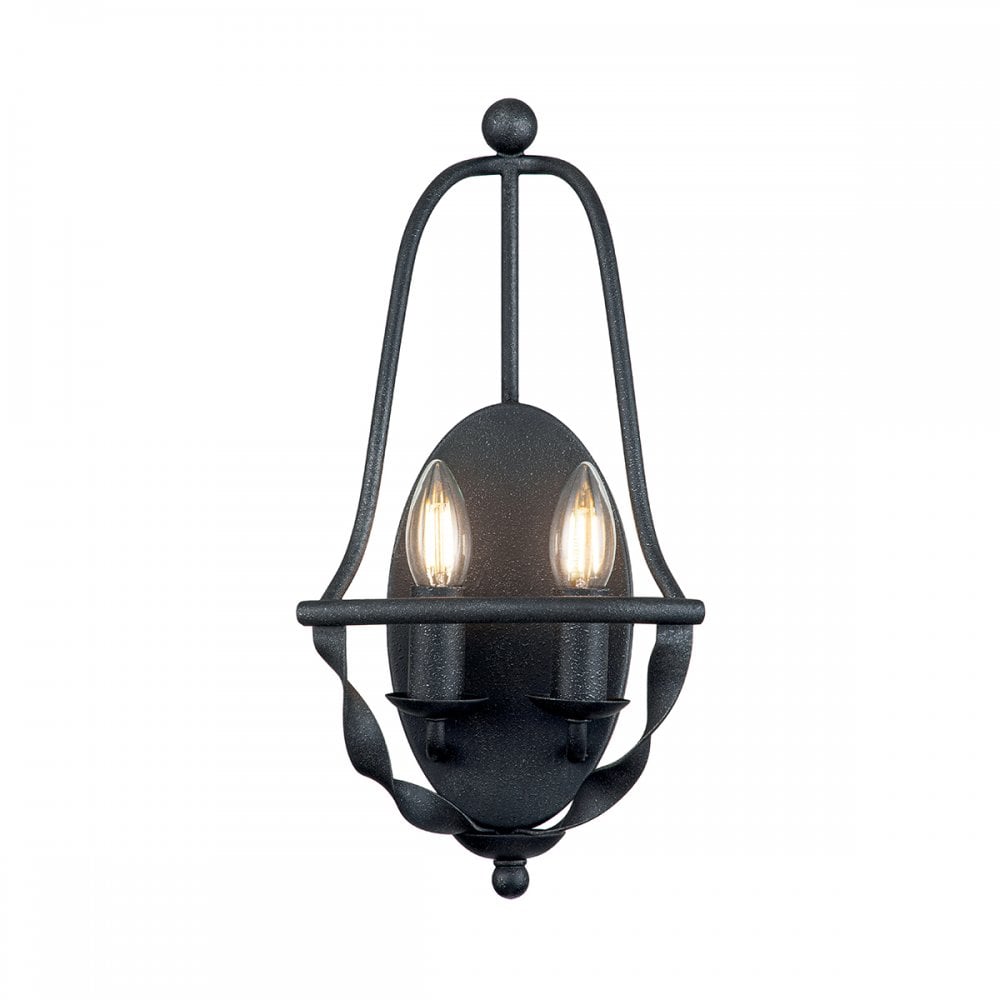 Quoizel Bradbury 2 Light Wall Light - Grey Ash
