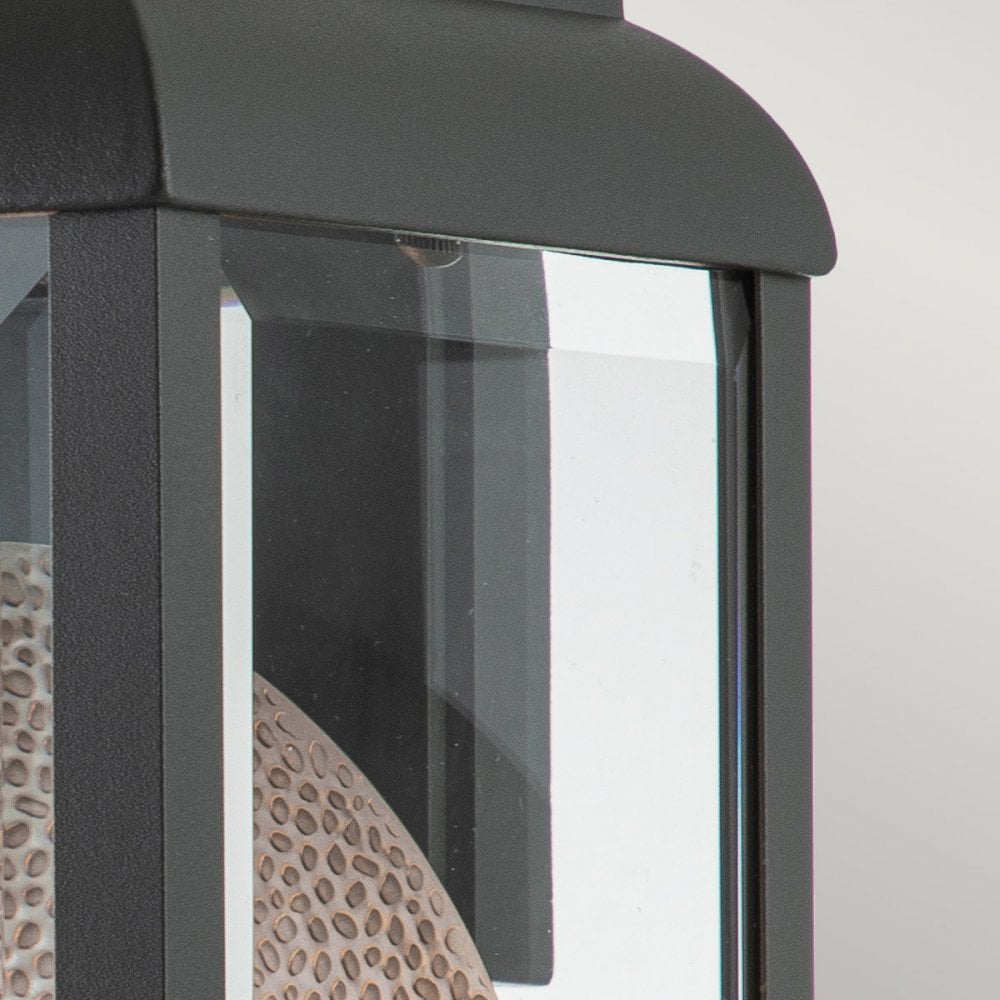 Quoizel Byron Single Large Wall Lantern - Graphite with Pewter Reflector