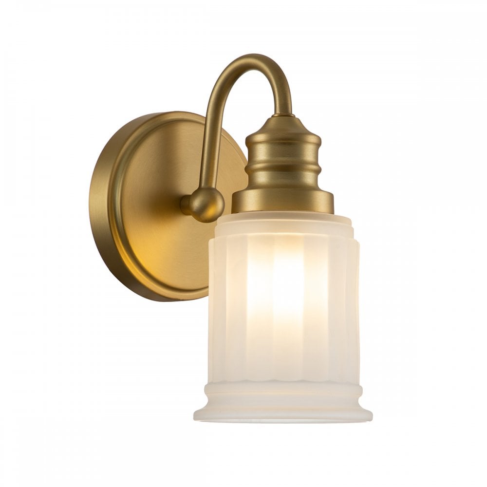 Quoizel Swell Single Bathroom Wall Light - Brushed Brass