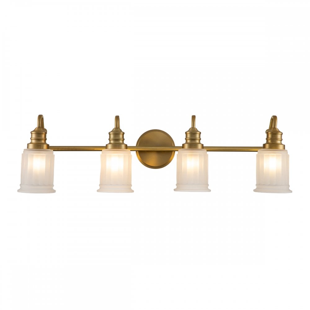 Quoizel Swell 4 Light Bathroom Wall Light - Brushed Brass