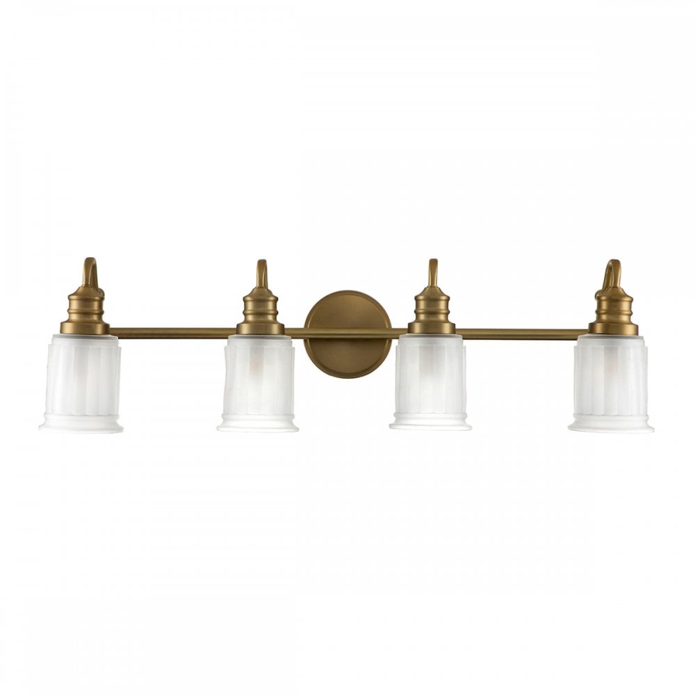 Quoizel Swell 4 Light Bathroom Wall Light - Brushed Brass