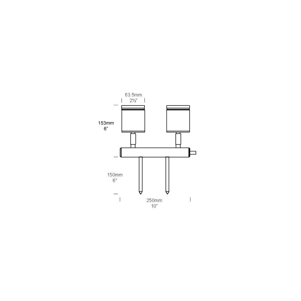 Hunza Pure LED Twin Bar Light - Powder Coat - Low Voltage