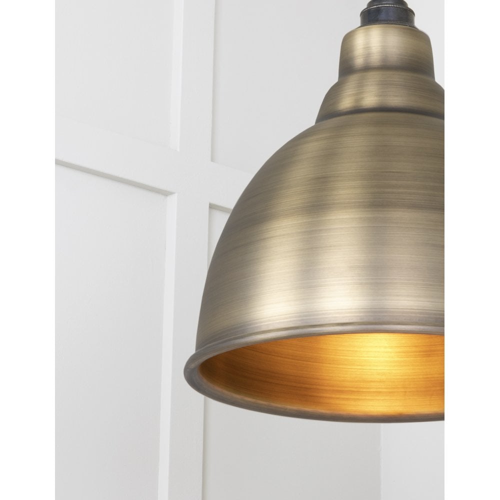 From The Anvil Aged Brass Brindley Pendant