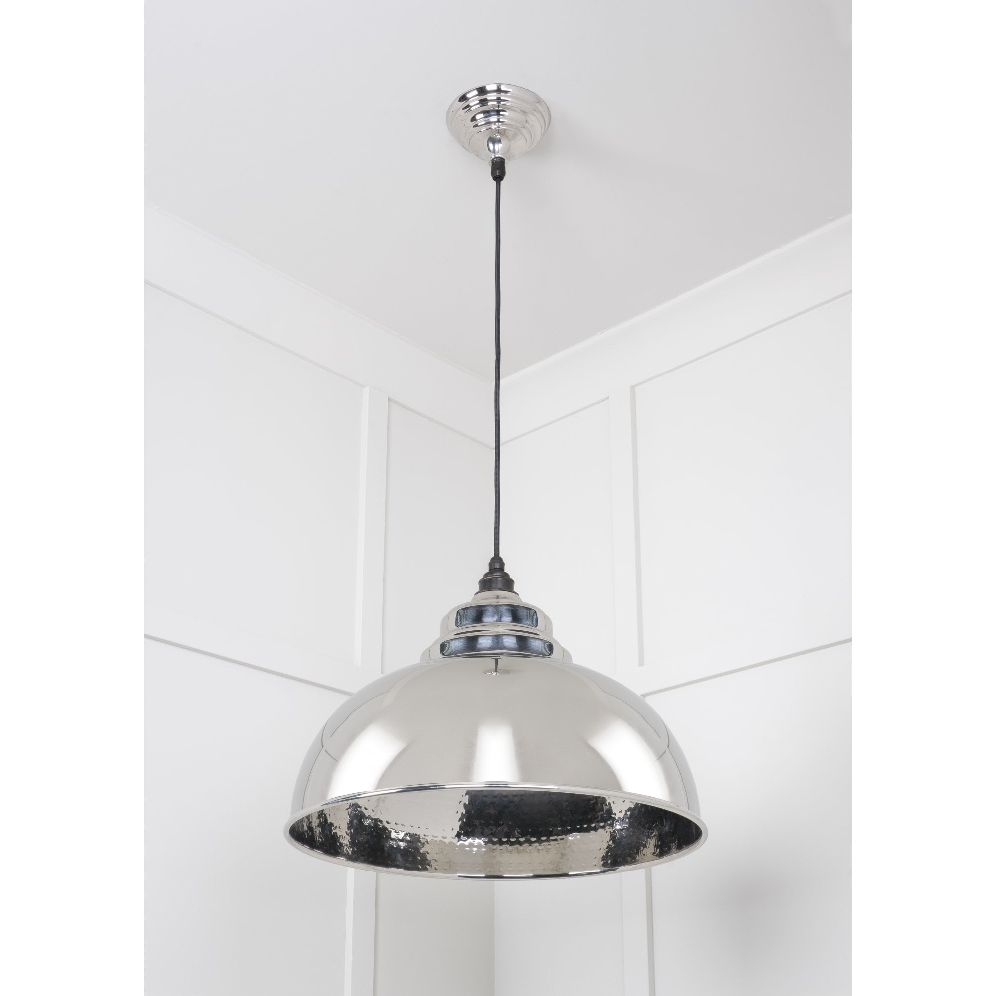 From The Anvil Hammered Nickel Harborne Pendant