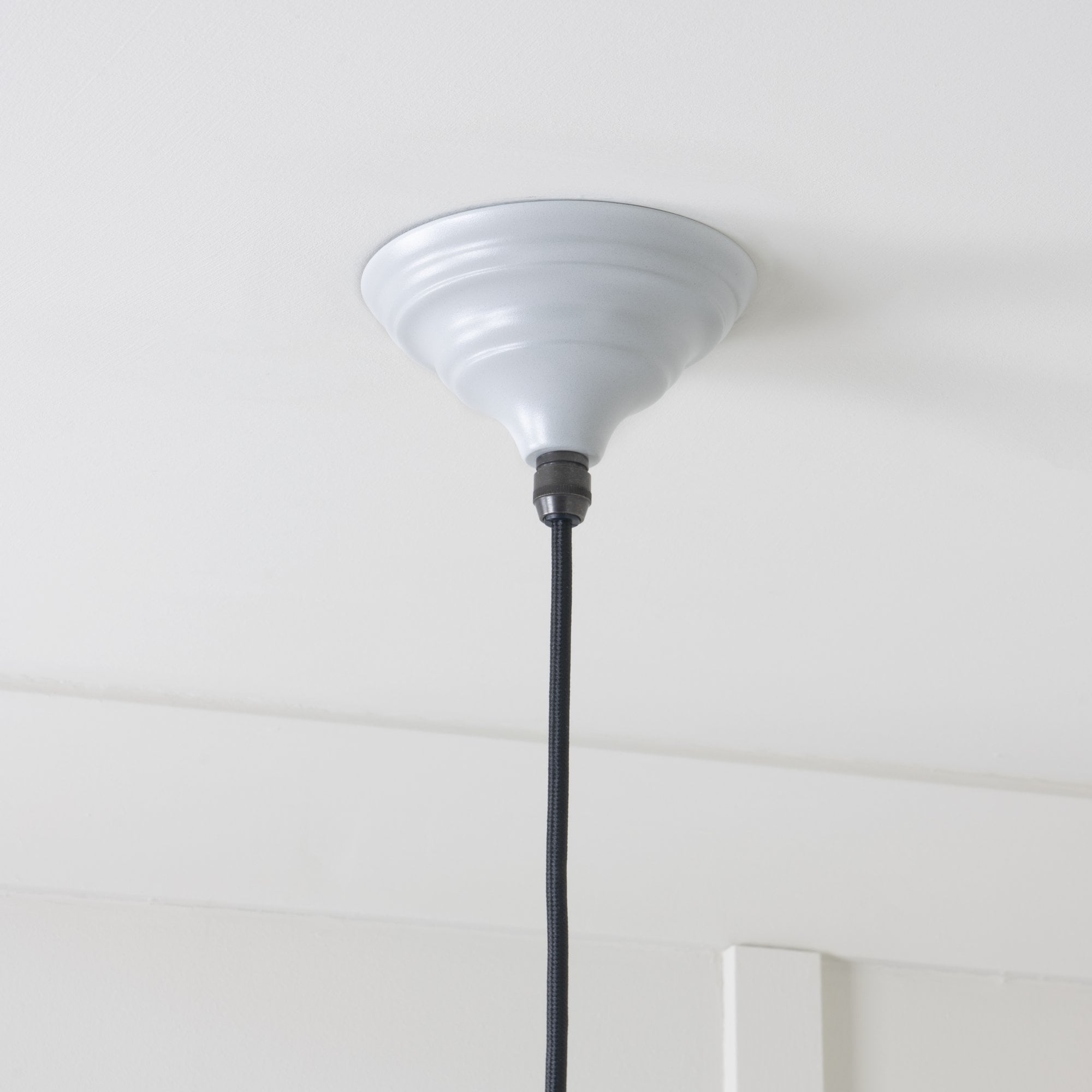 From The Anvil Smooth Nickel Harborne Pendant - Birch (Pale Grey)