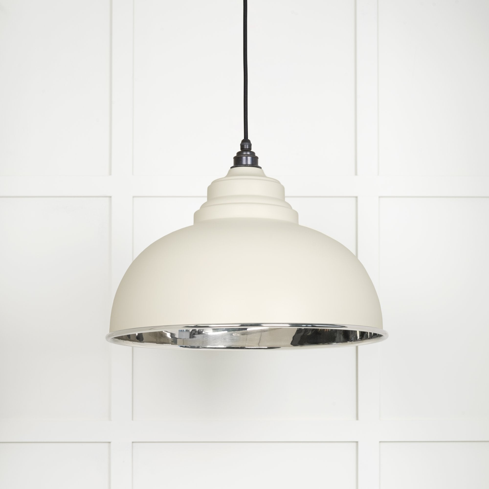 From The Anvil Smooth Nickel Harborne Pendant - Teasel (Off White/Cream)