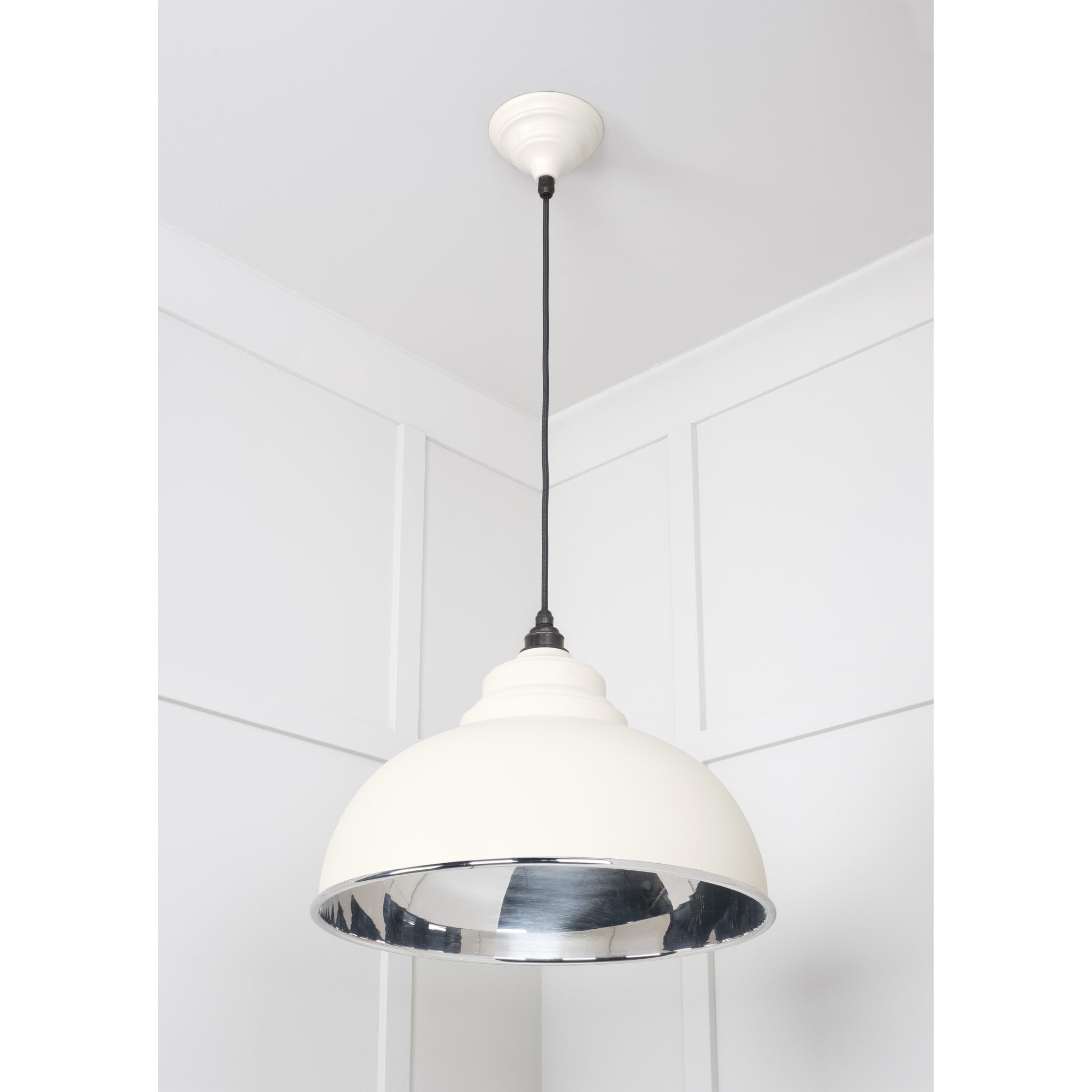 From The Anvil Smooth Nickel Harborne Pendant - Teasel (Off White/Cream)