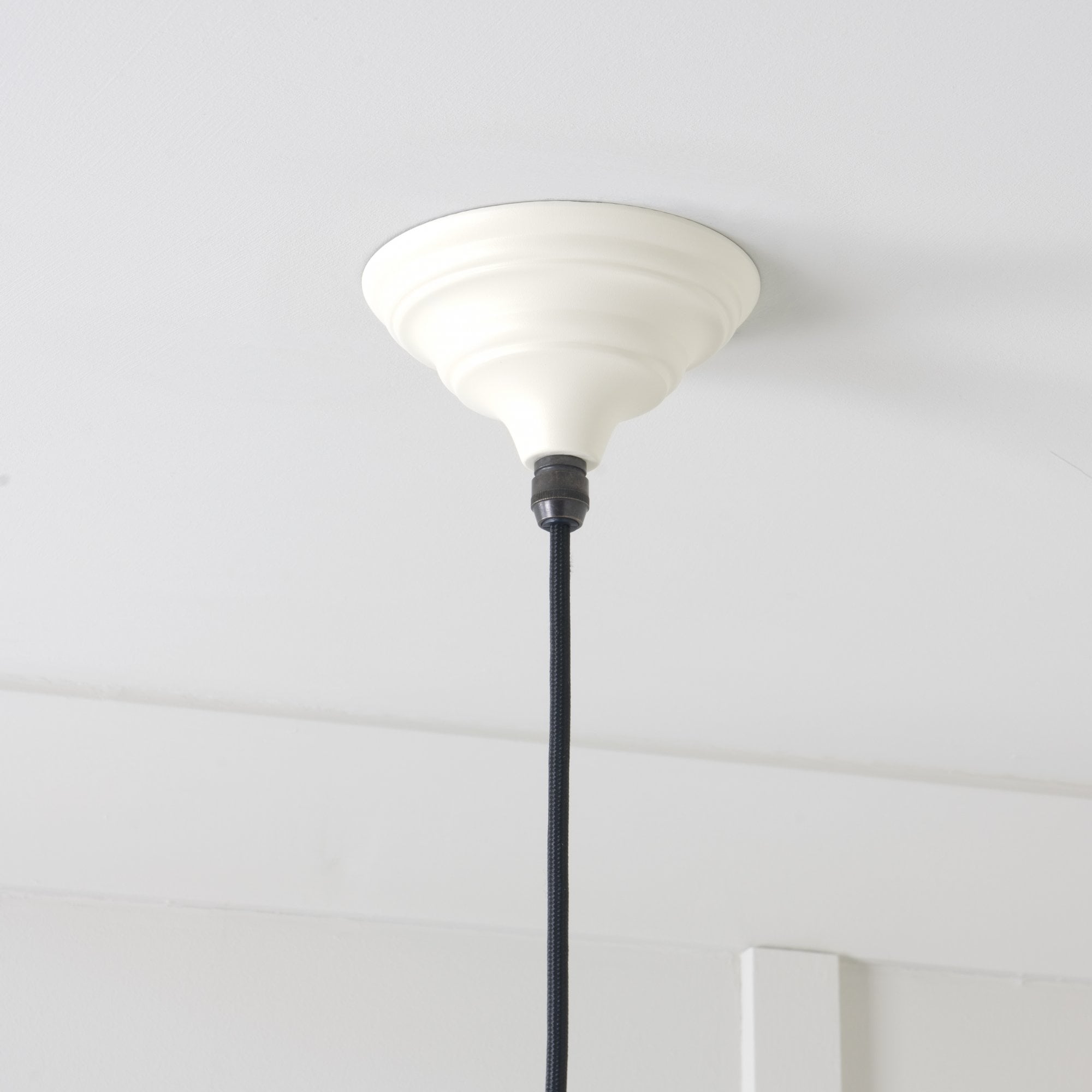 From The Anvil Smooth Nickel Harborne Pendant - Teasel (Off White/Cream)