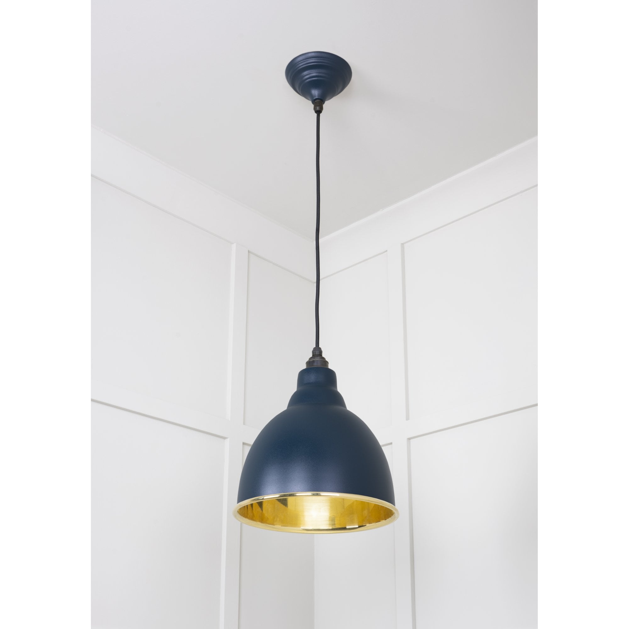 From The Anvil Smooth Brass Brindley Pendant - Dusk (Dark Blue/Grey)