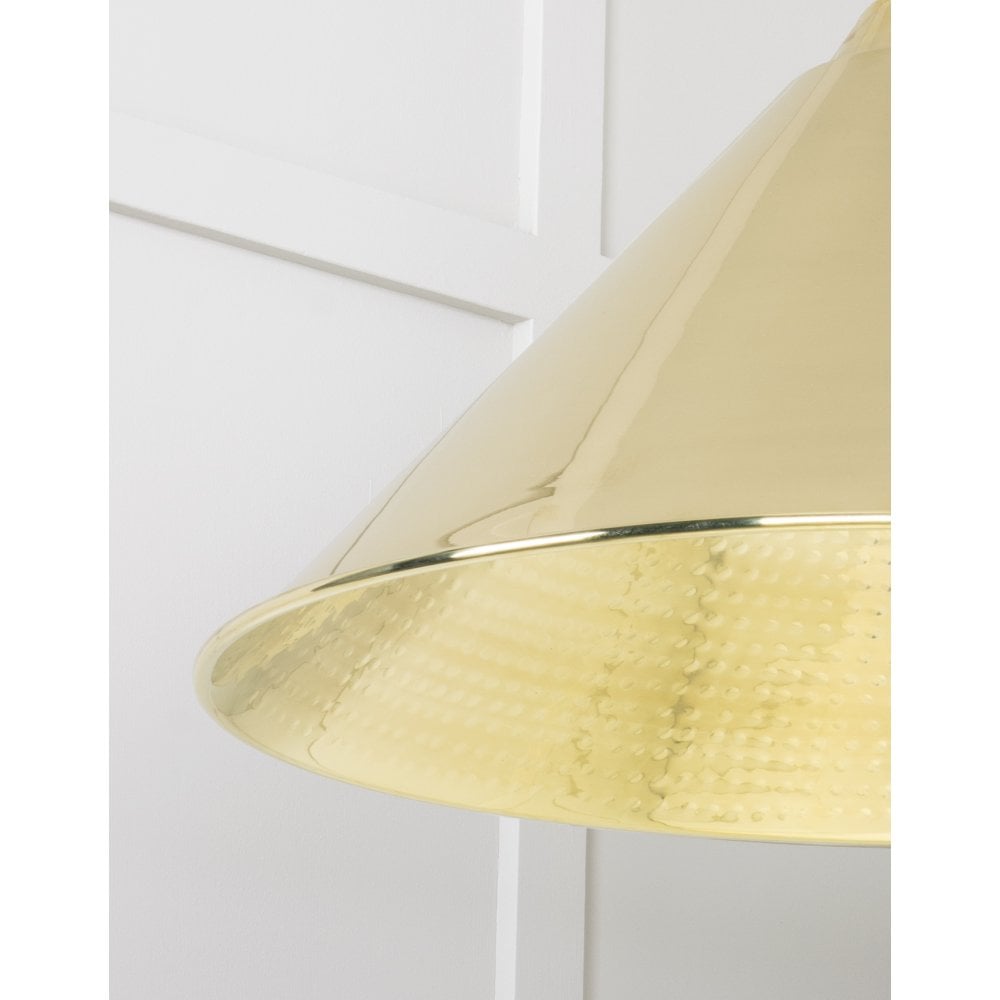 From The Anvil Hammered Brass Hockley Pendant