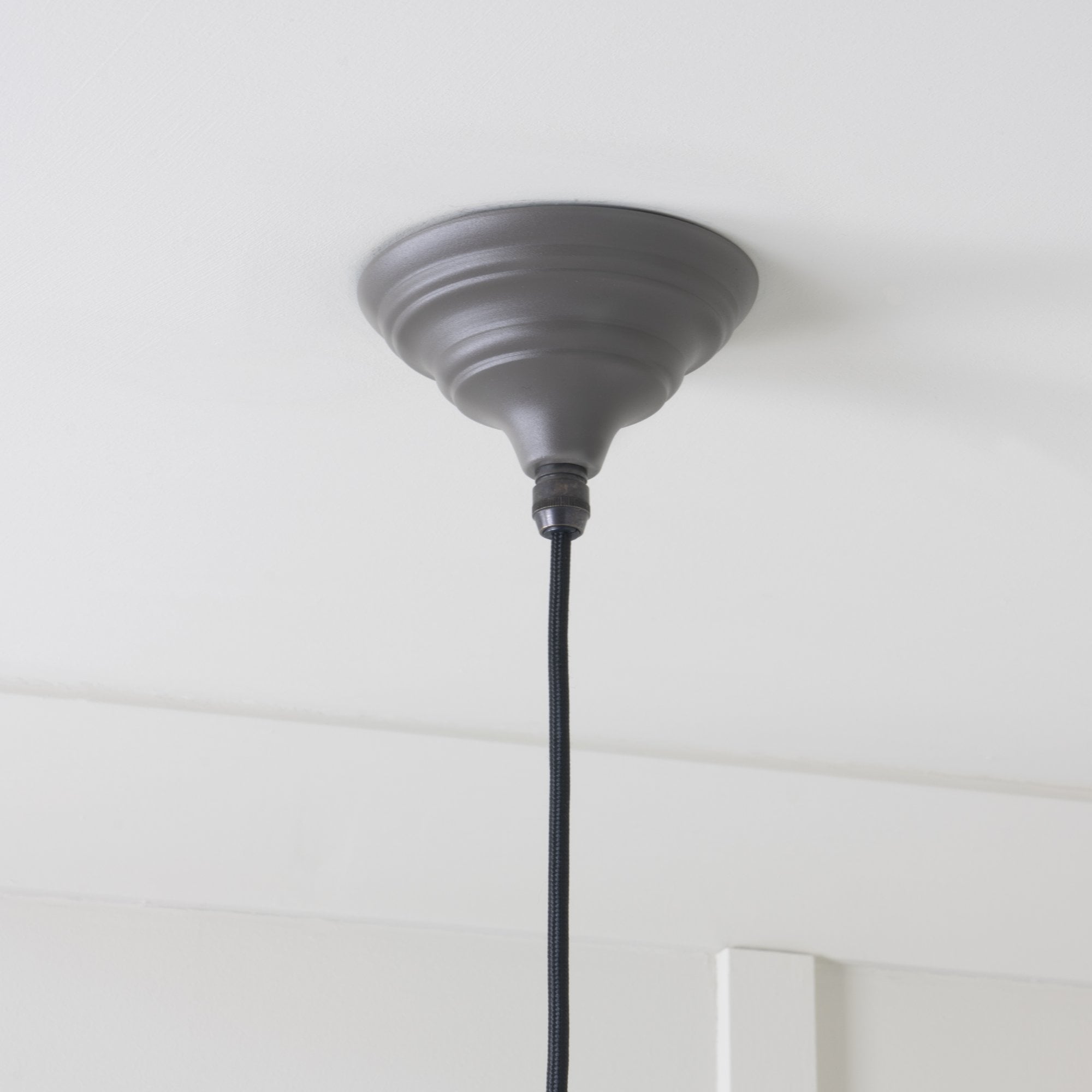 From The Anvil Smooth Nickel Hockley Pendant - Bluff (Warm Grey)