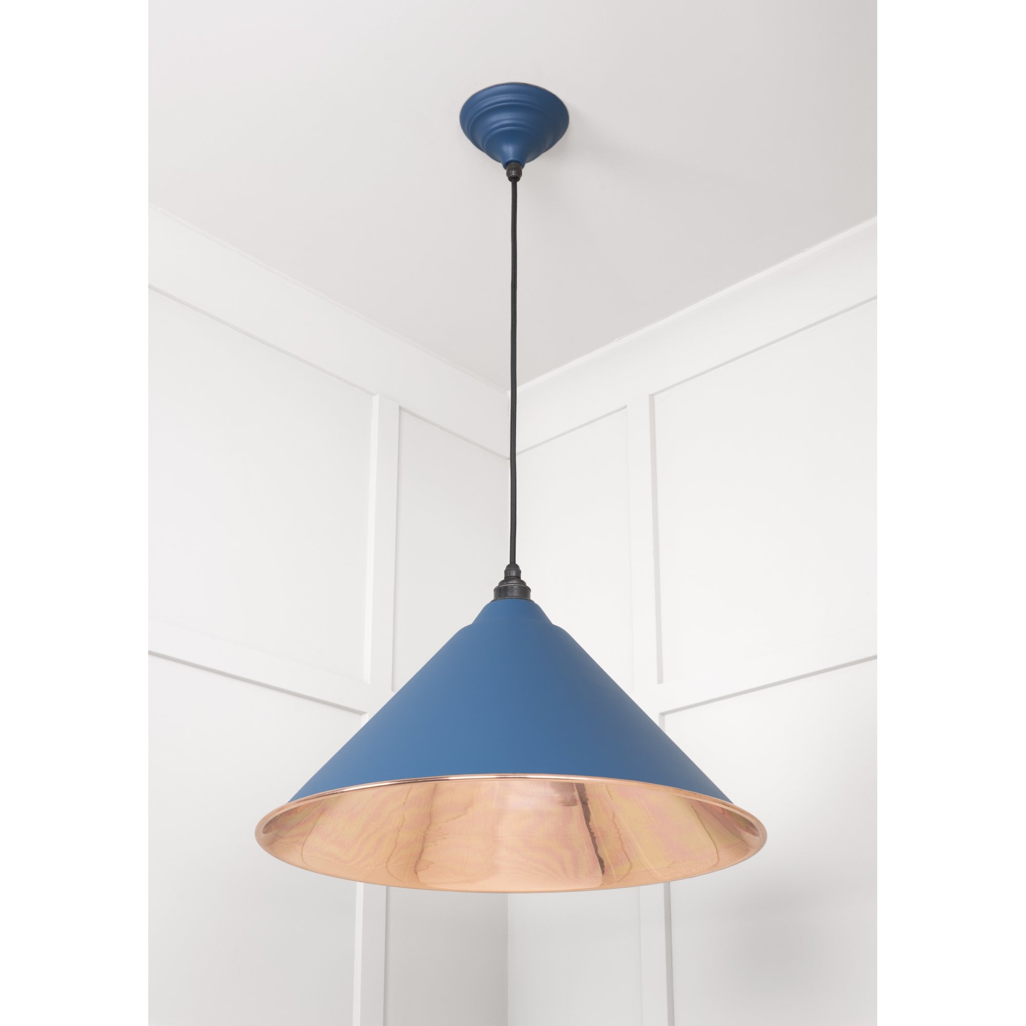 From The Anvil Smooth Copper Hockley Pendant - Upstream (Blue)