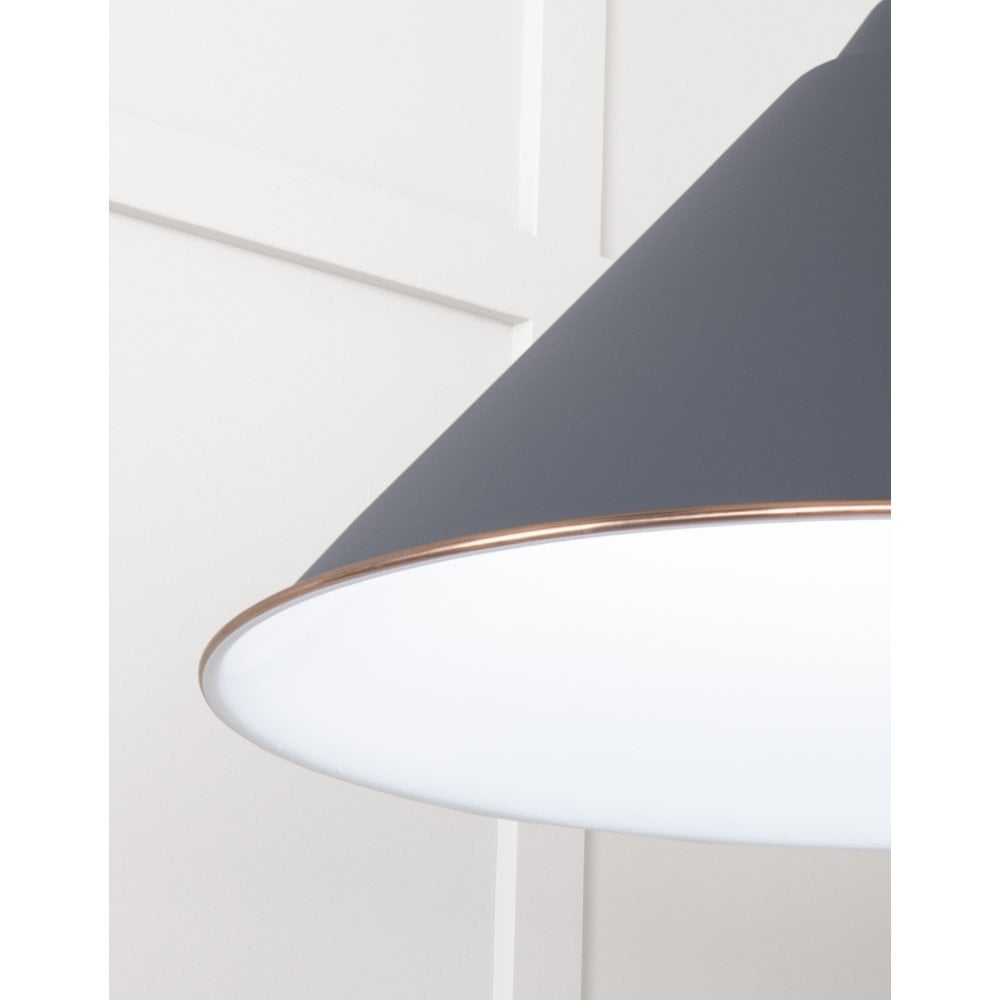 From The Anvil White Gloss Hockley Pendant - Slate (Mid Grey)