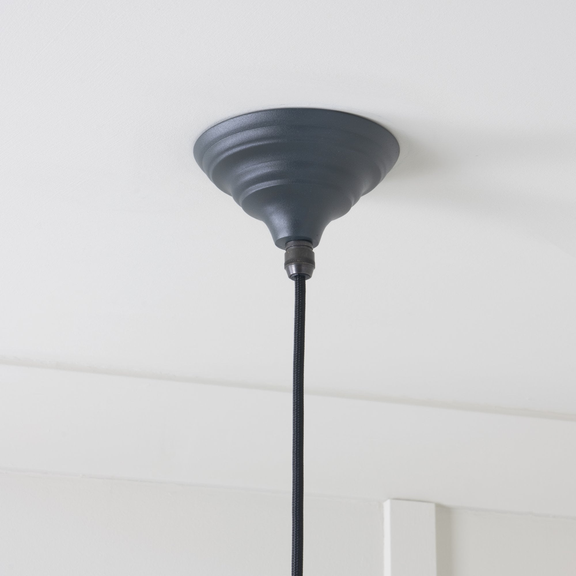 From The Anvil White Gloss Hockley Pendant - Soot (Dark Grey)