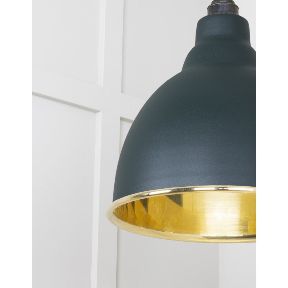 From The Anvil Smooth Brass Brindley Pendant - Dingle (Rich Green)
