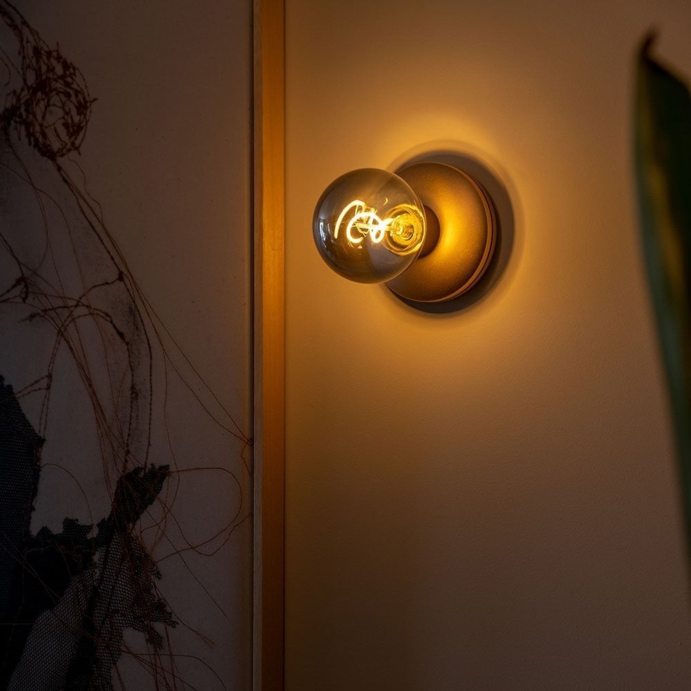 Humble Bee Wall Light - Gold & Smoked Bulb