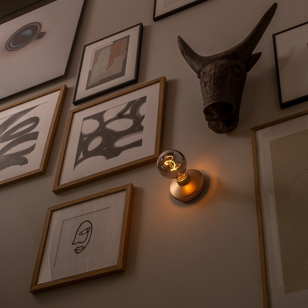 Humble Bee Wall Light - Gold & Smoked Bulb