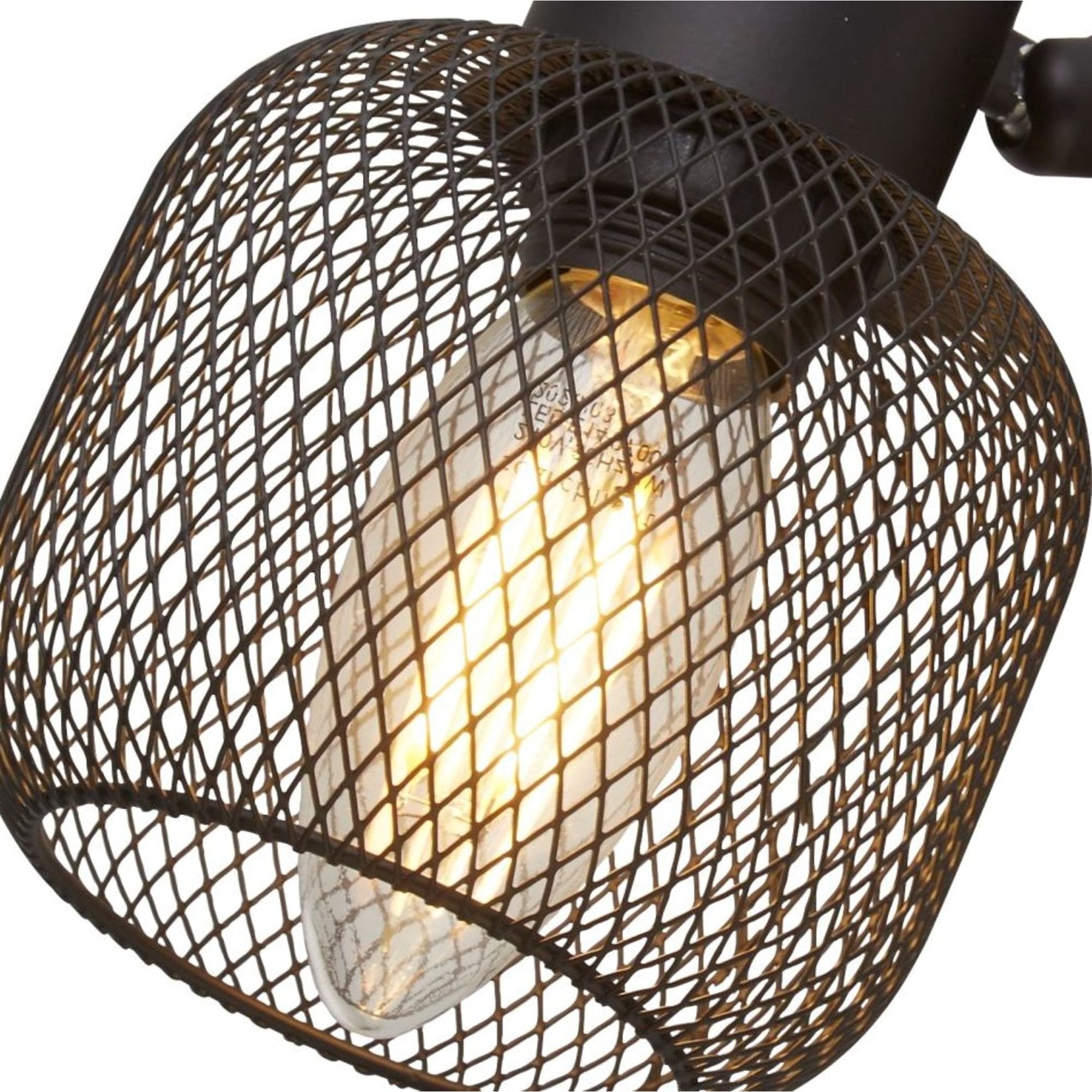Searchlight McLeod 4 Light Cage Bar Spotlight - Black