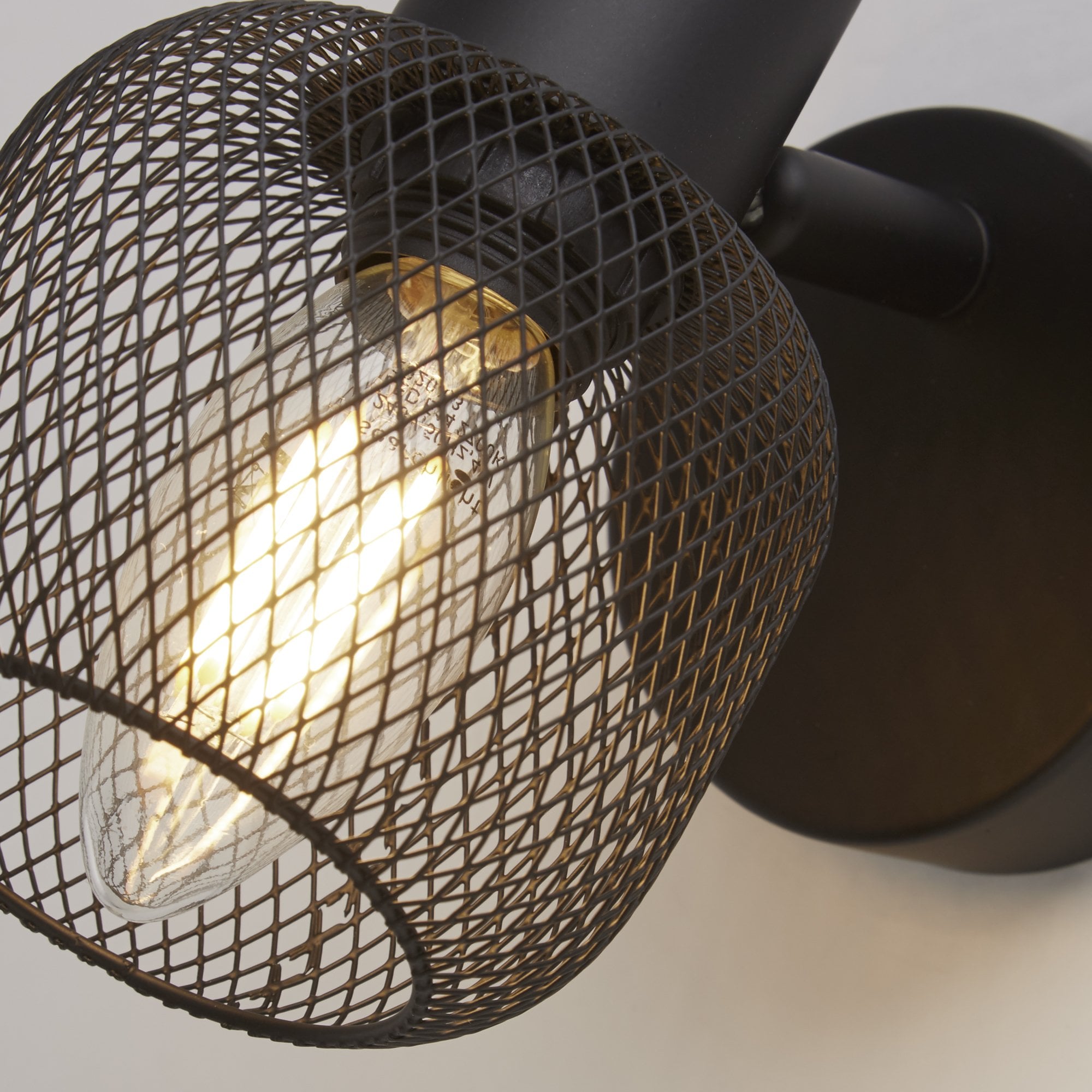 Searchlight McLeod Cage Spotlight Wall Light - Black