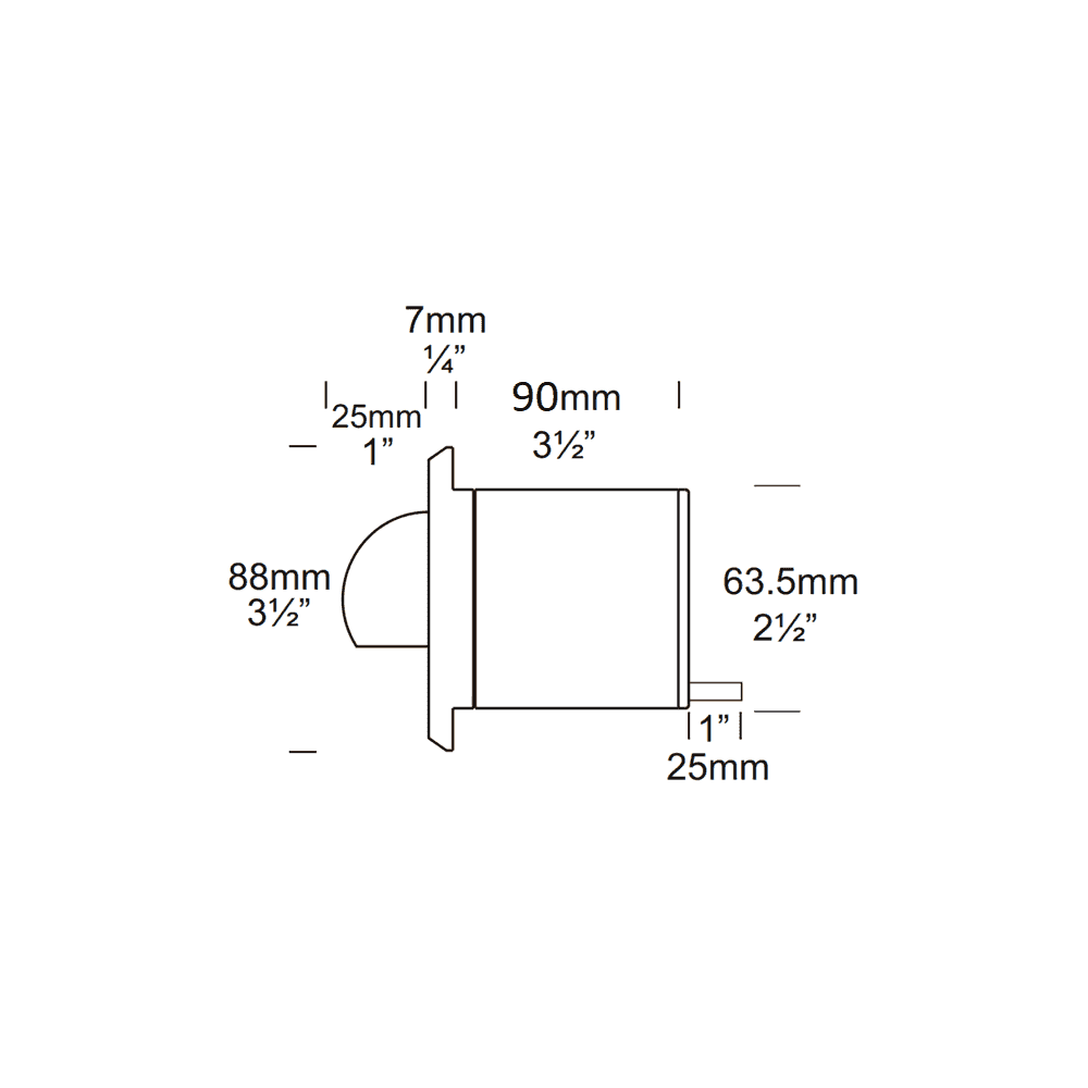 Hunza Step Light Solid Eyelid Square GU10 - Copper - Mains