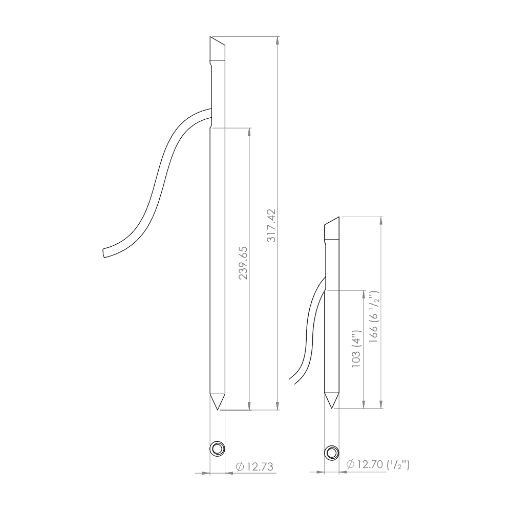 LuxR Micro Spike Spot with Glare Guard - Copper - Low Voltage