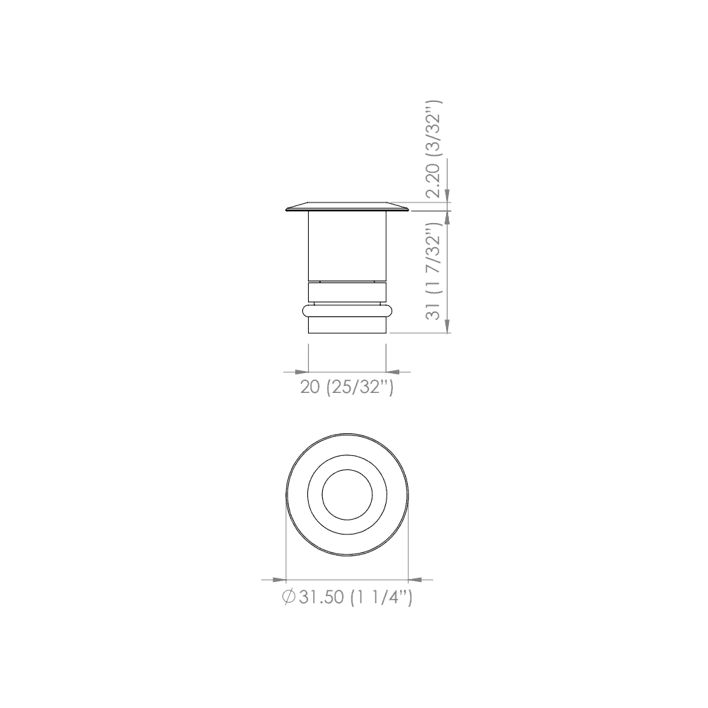 LuxR Micro Recessed Spot - Copper - Low Voltage