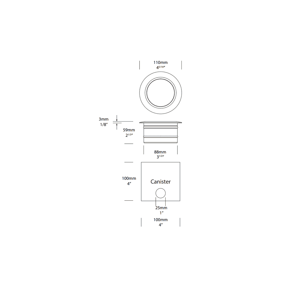 Hunza Pure LED Washer Recessed - Copper - Low Voltage