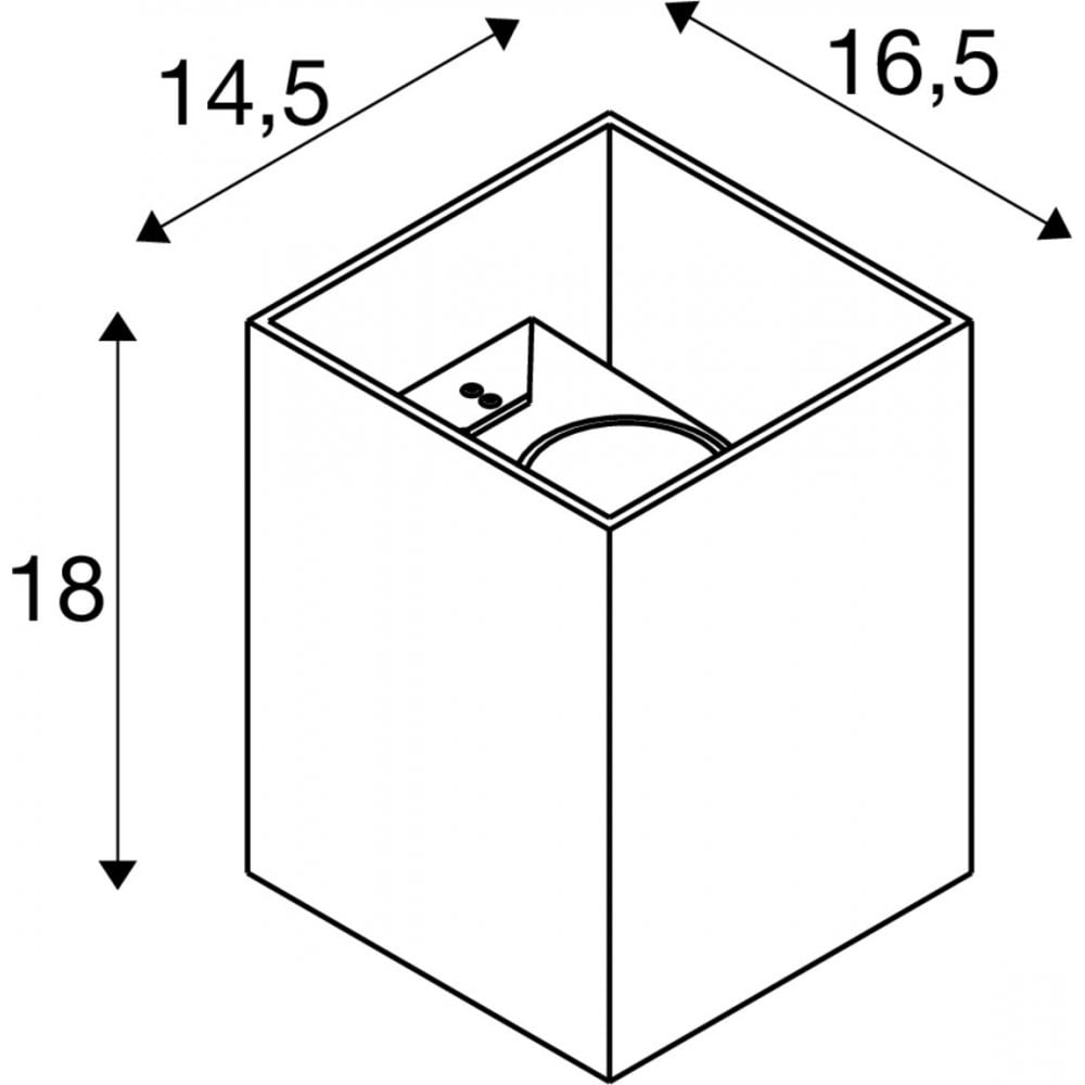 SLV Rusty Up/Down Square Wall Light