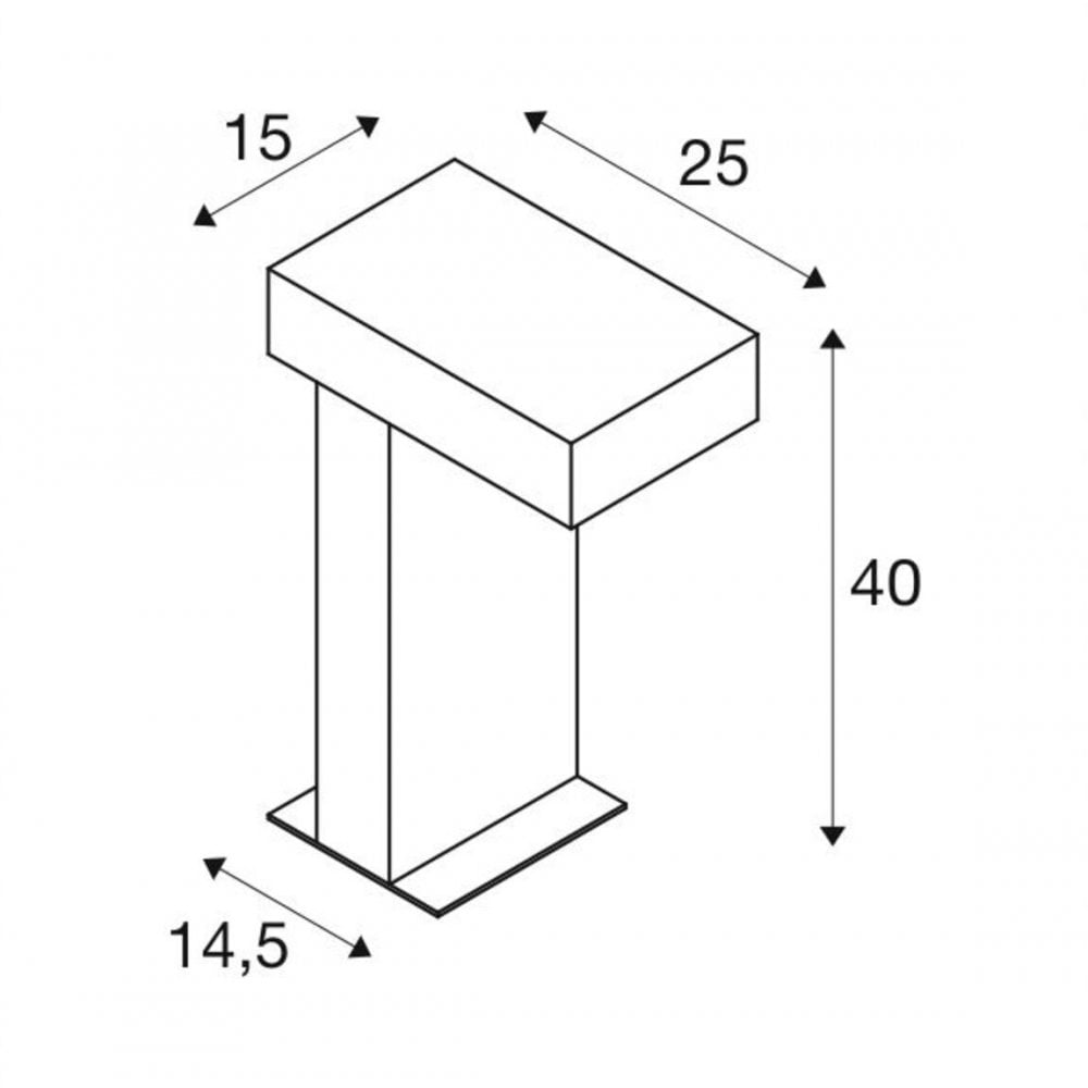 SLV Rusty Pathlight 40 LED Bollard