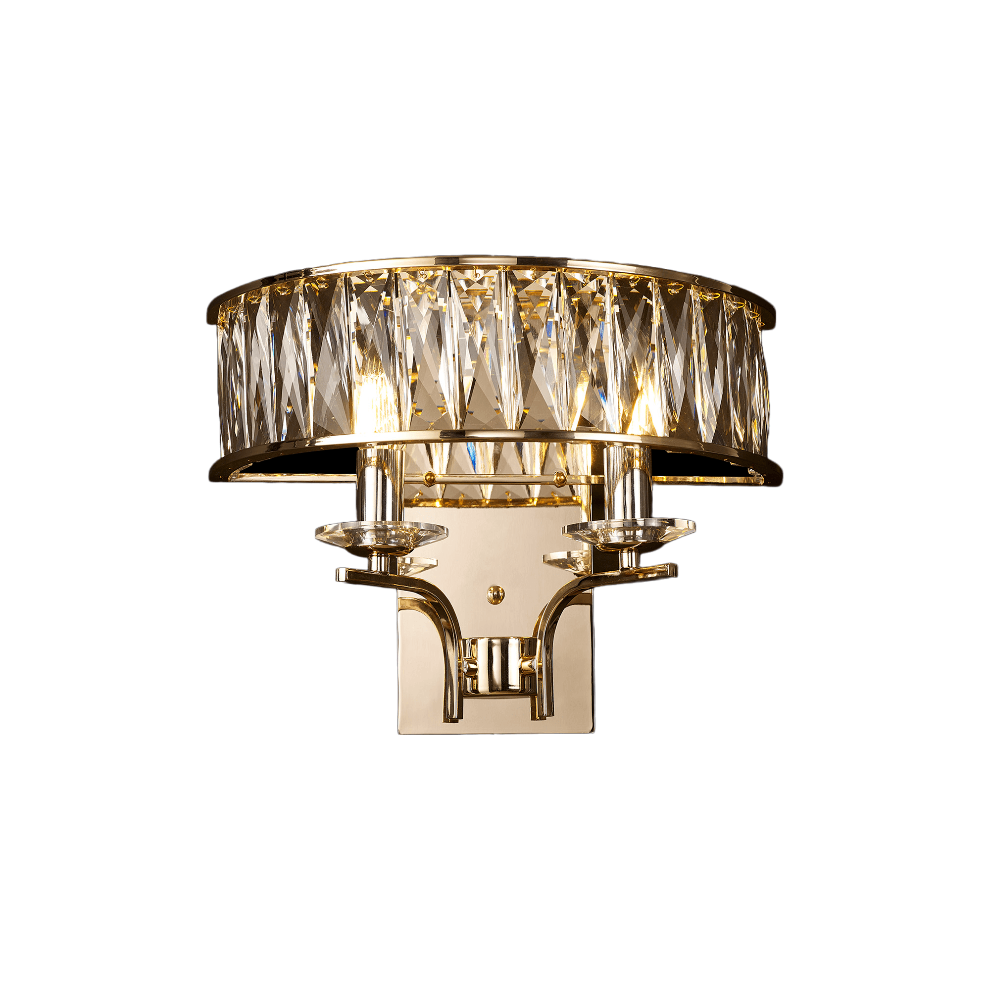 Diyas Vivienne 2 Light Wall Lamp - French Gold & Crystal