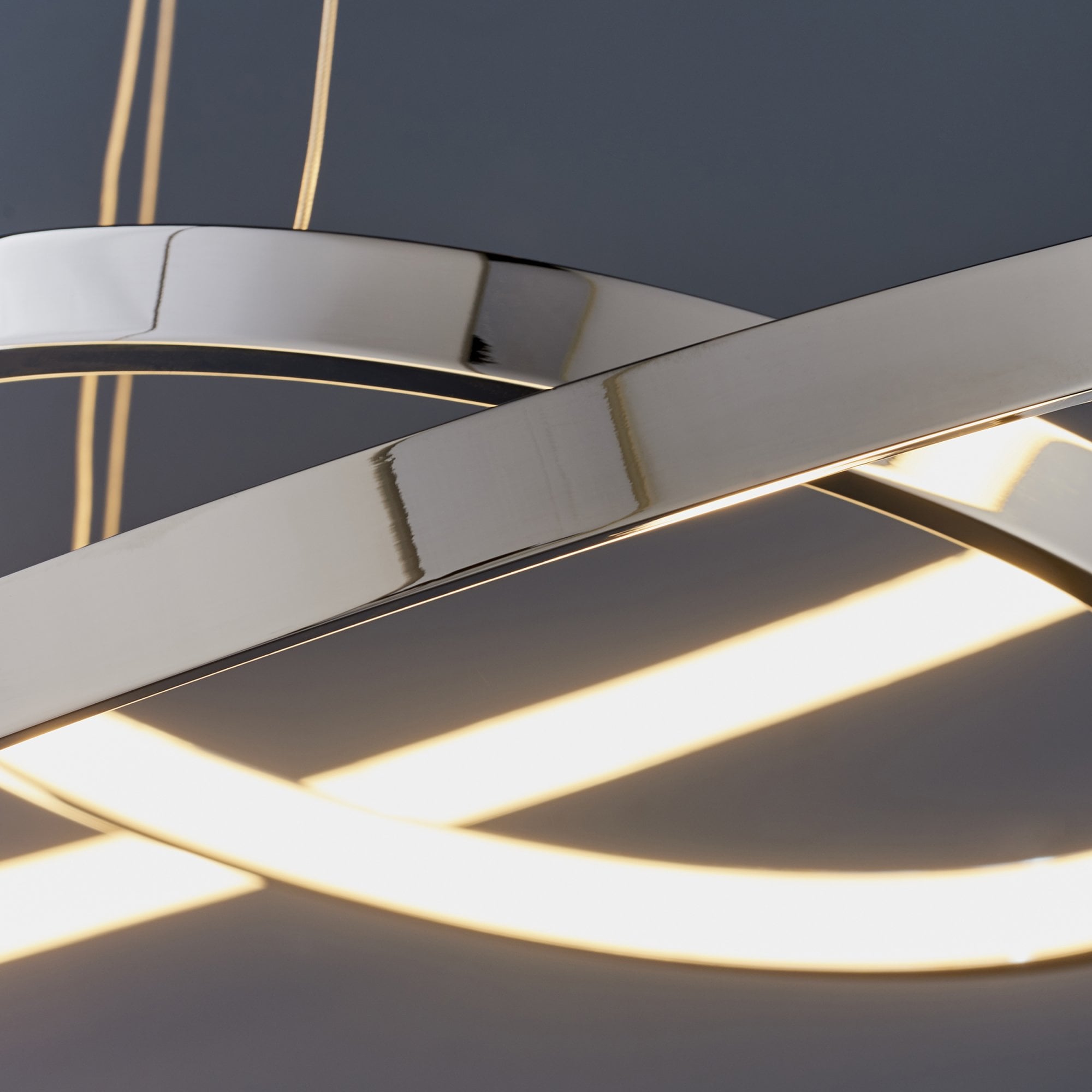 Endon Kline 2 Ring Pendant - Chrome Plate & Frosted Acrylic