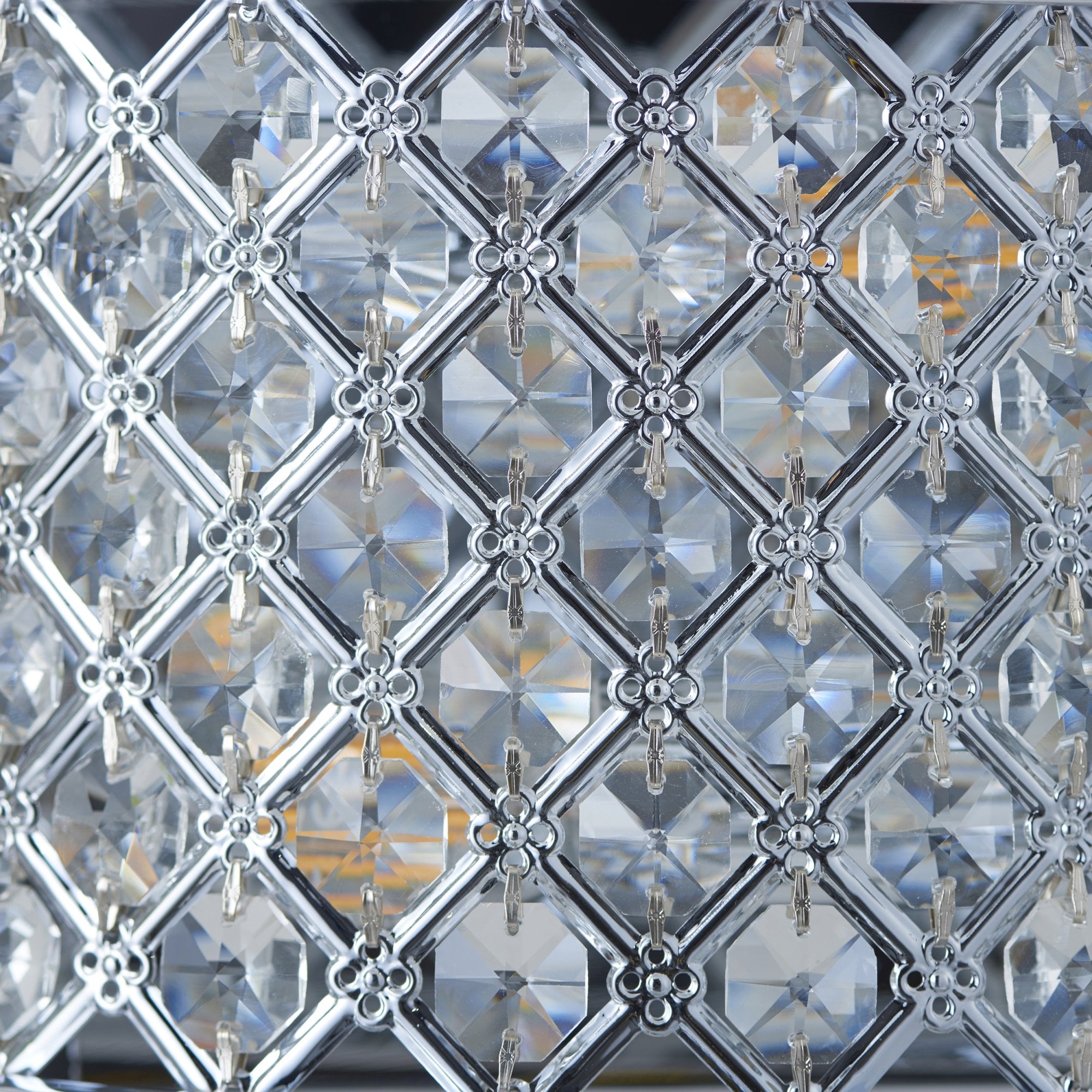Endon Hudson 2 Light Wall Light  - Chrome Plate & Clear Crystal