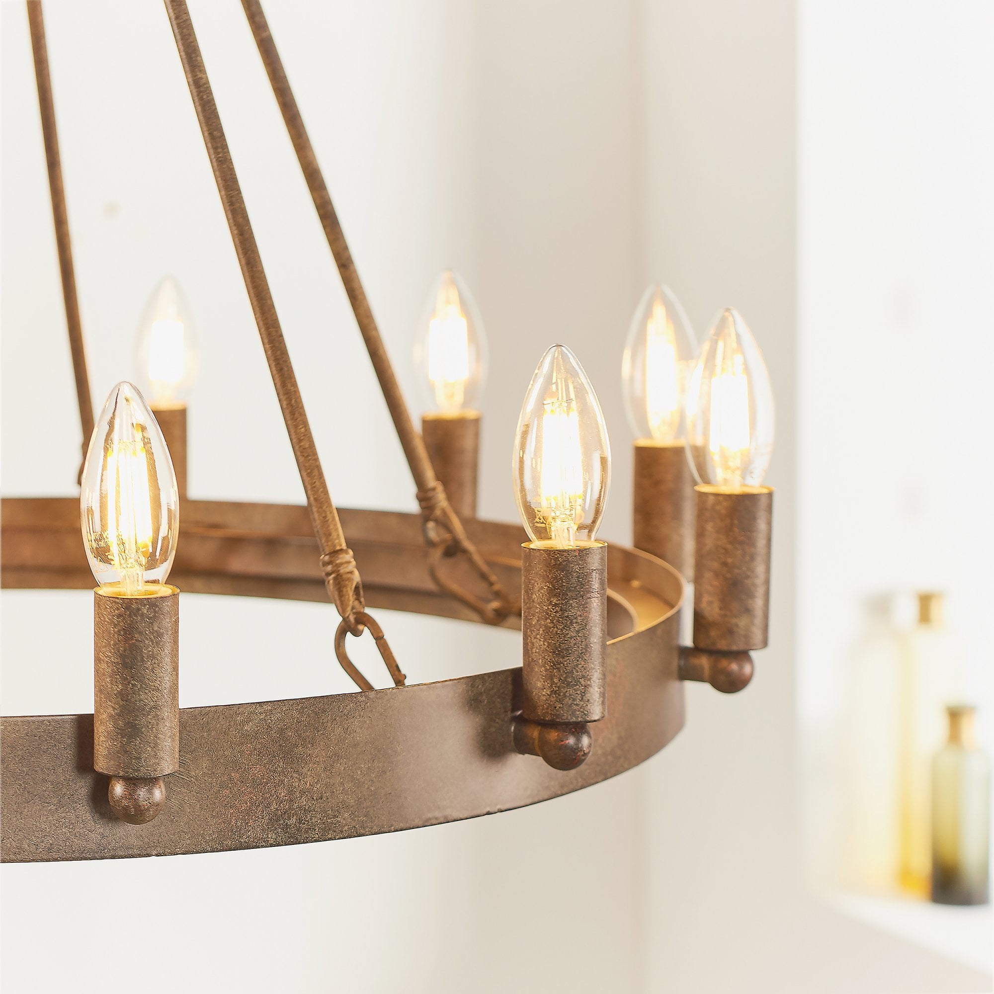 Endon Chevalier 12 Light Pendant - Aged Metallic Paint