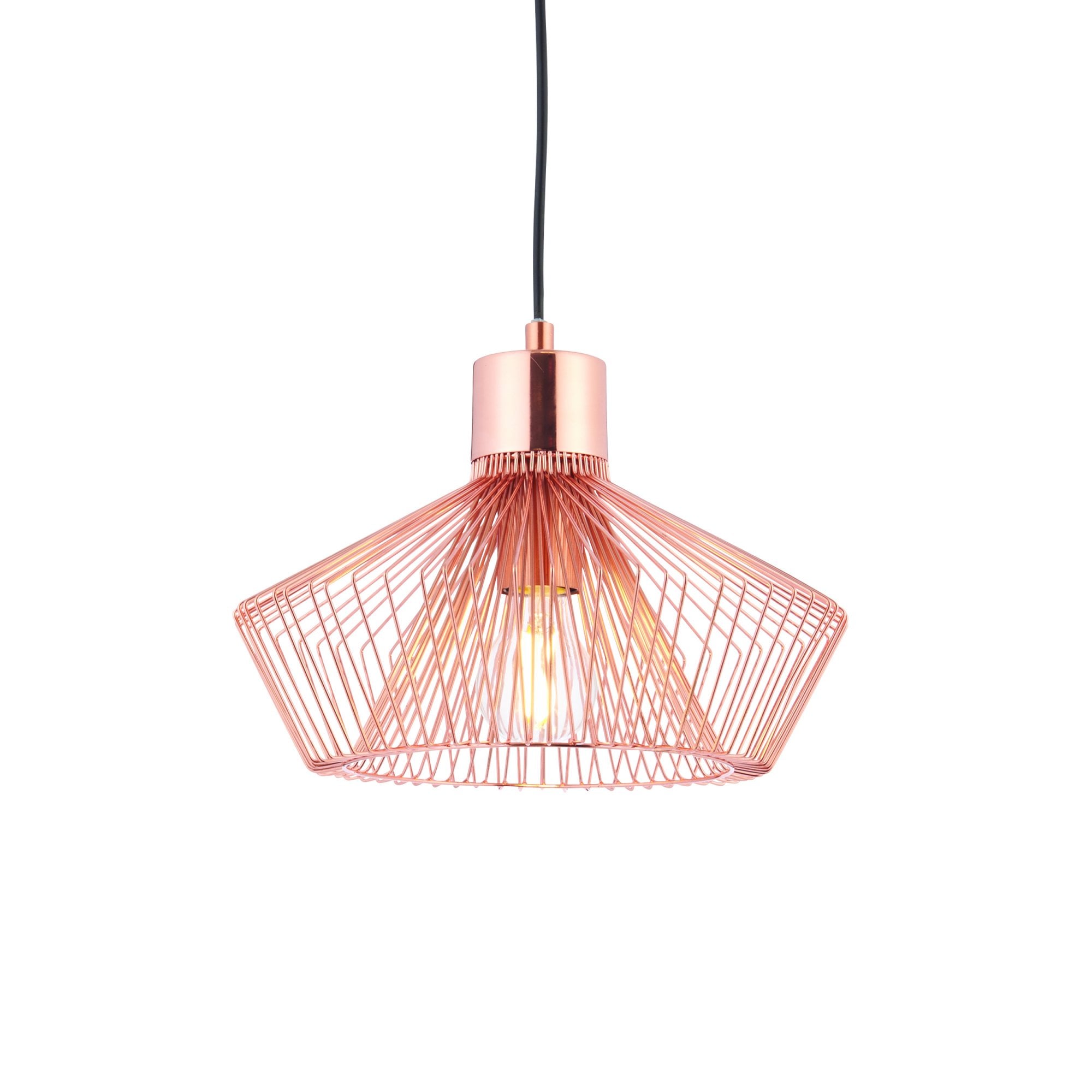Endon Kimberley Single Light Pendant - Copper Plate