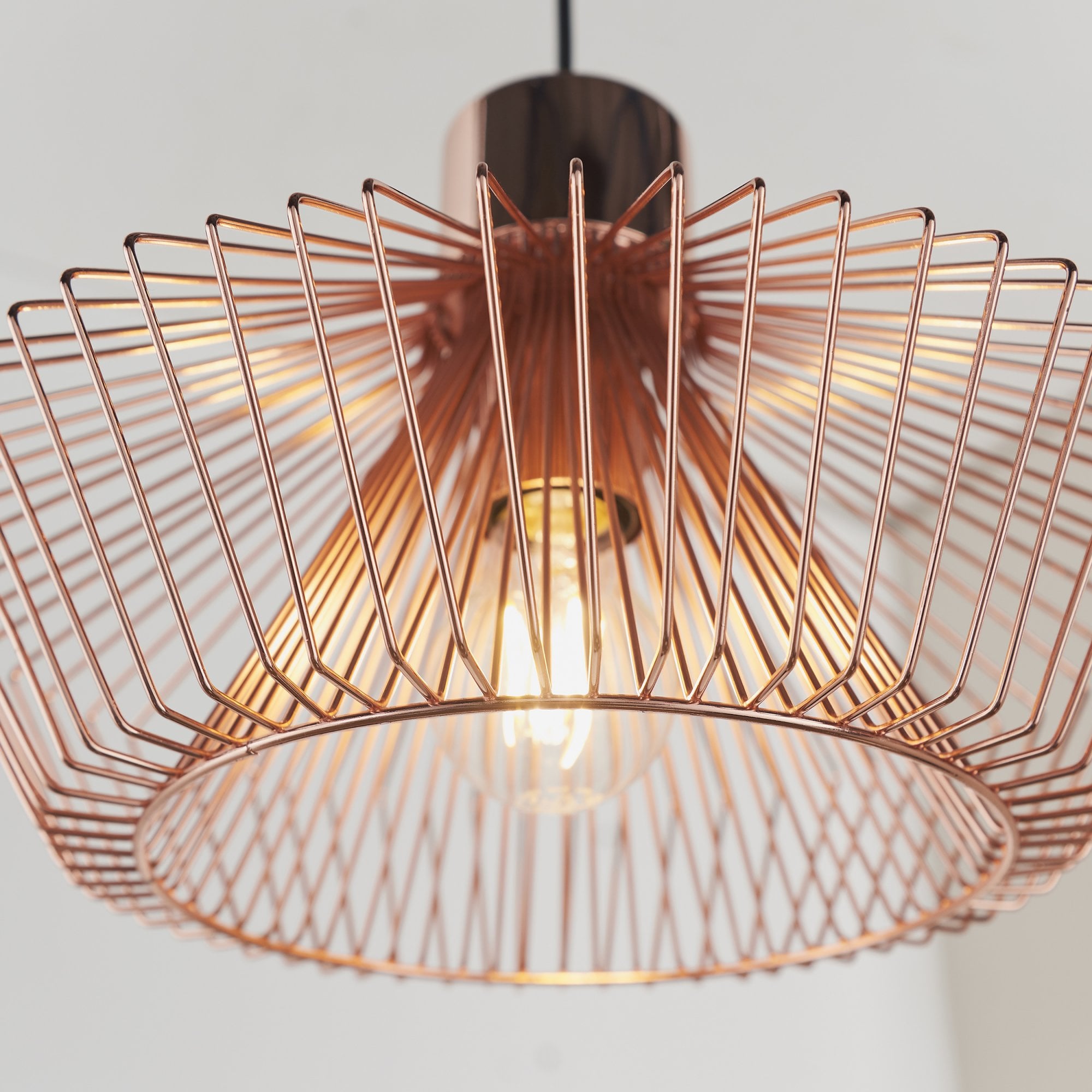 Endon Kimberley Single Light Pendant - Copper Plate