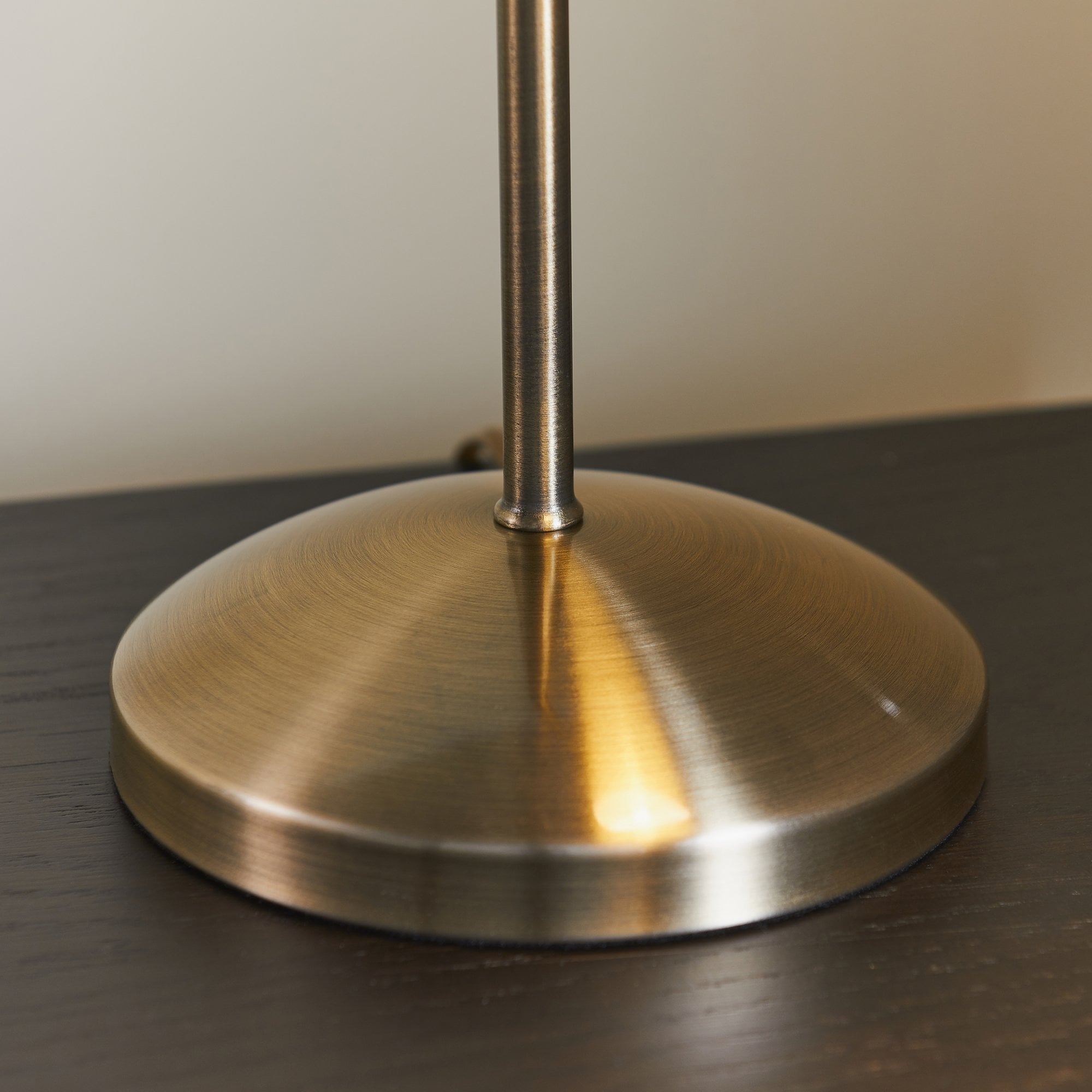 Endon Range Single Light Table Lamp - Antique Brass Plate & White Glass