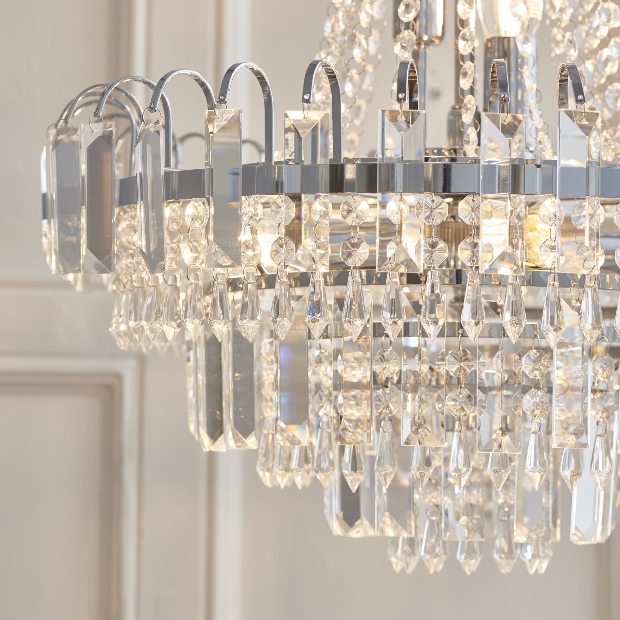 Endon Amadis 6 Light Pendant - Clear Glass & Chrome Plate