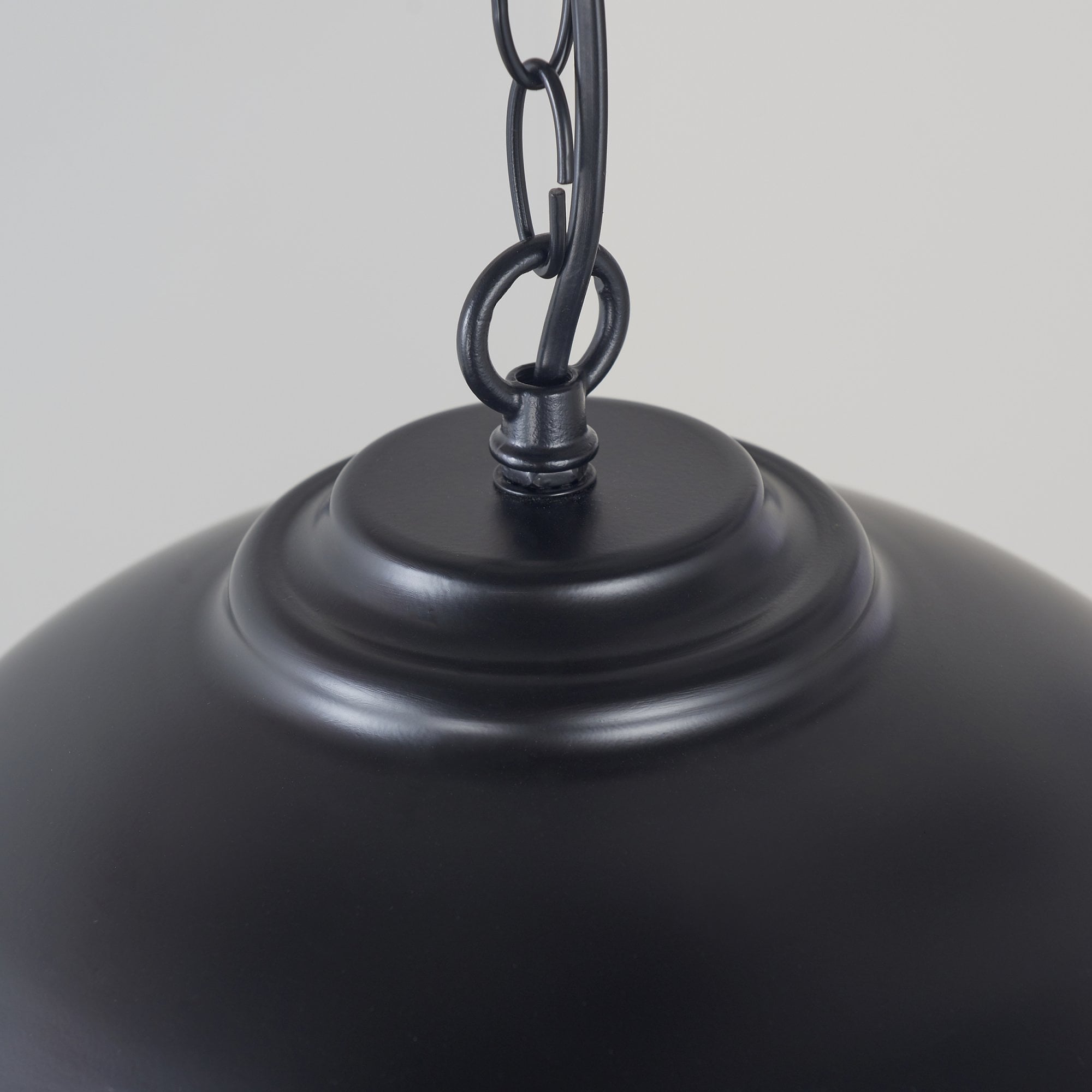 Endon Colman Single Light Pendant - Matt Black & Gold Leaf