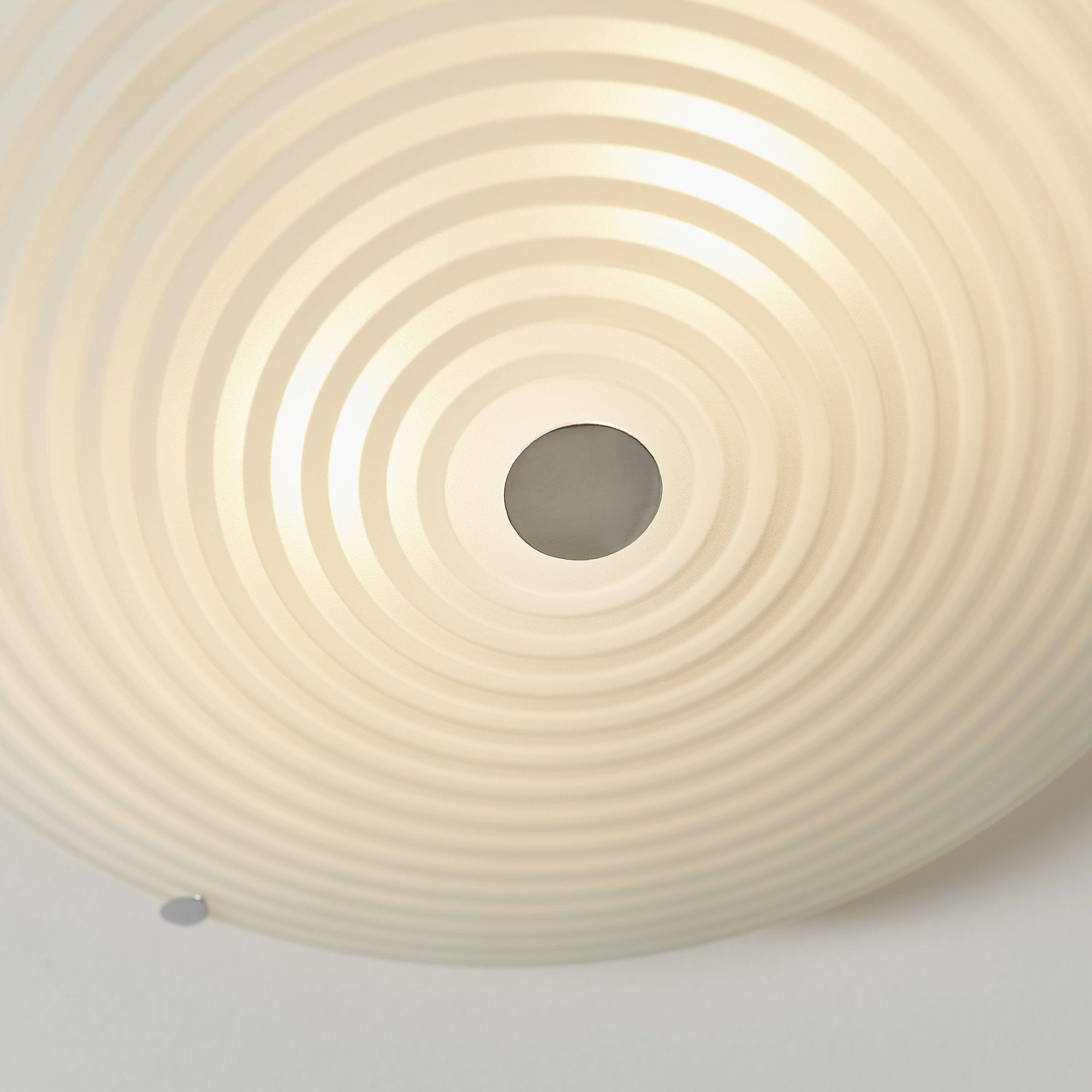 Endon Roundel 2 Light Flush Fitting - Frosted/Clear Glass & Chrome Plate