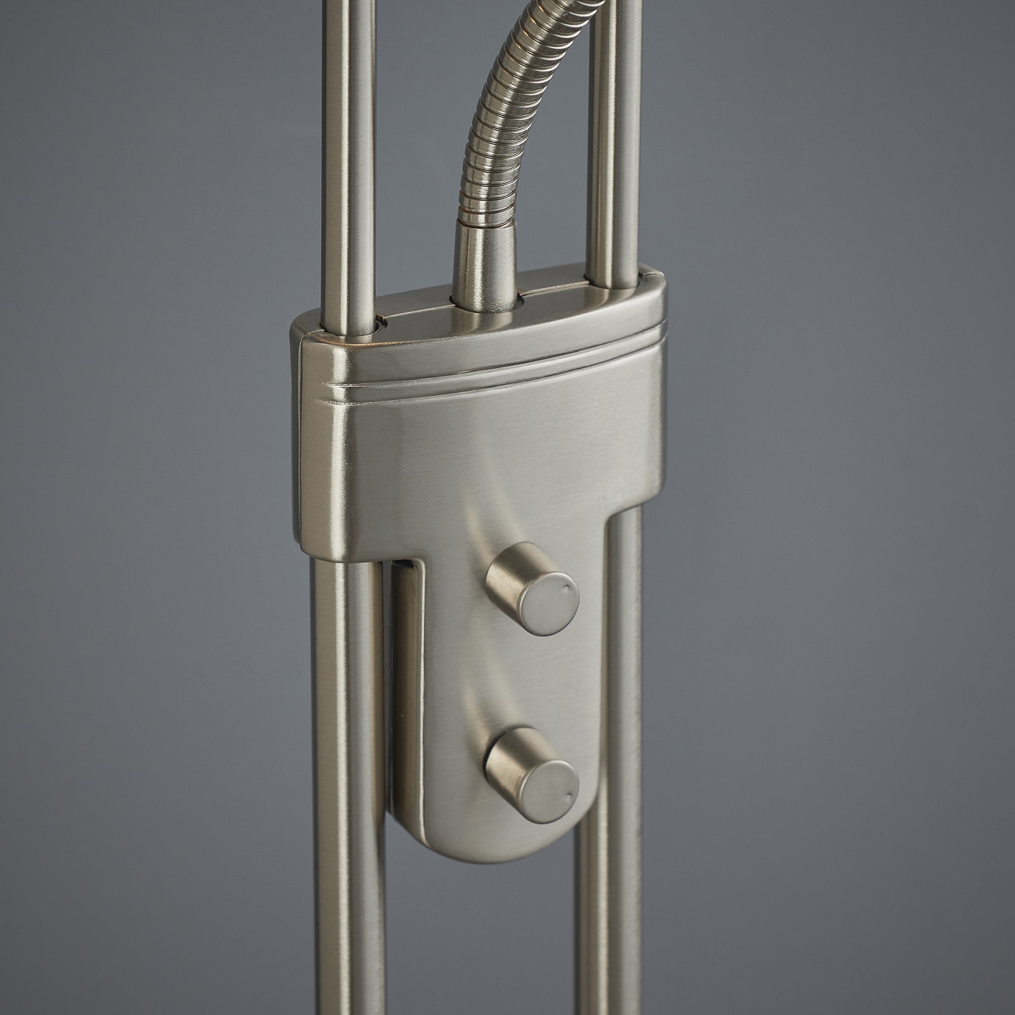 Endon Rome Single Light Floor Lamp - Satin Chrome Plate & Opal Glass