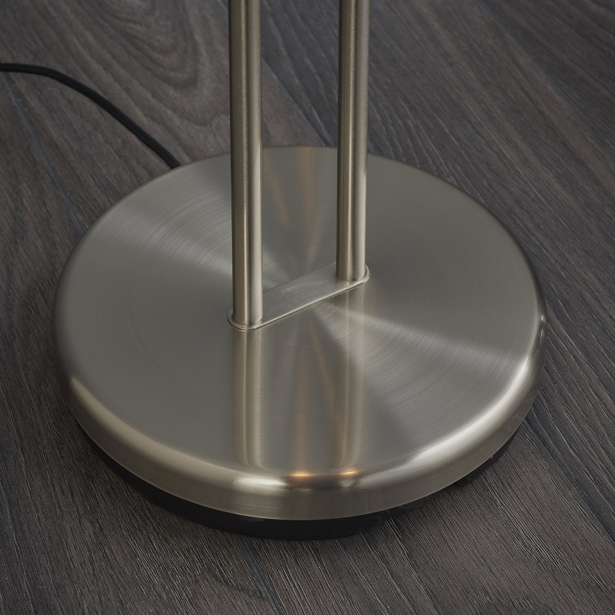 Endon Rome Single Light Floor Lamp - Satin Chrome Plate & Opal Glass