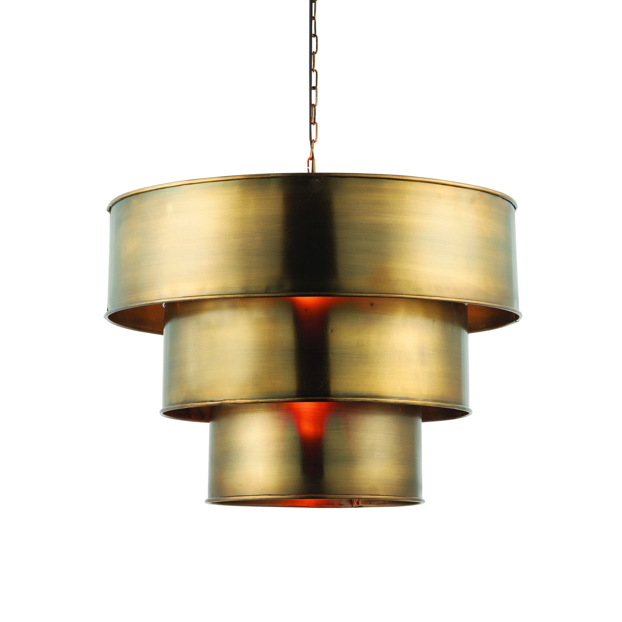 Endon Morad Single Light Pendant  - Aged Brass Plate
