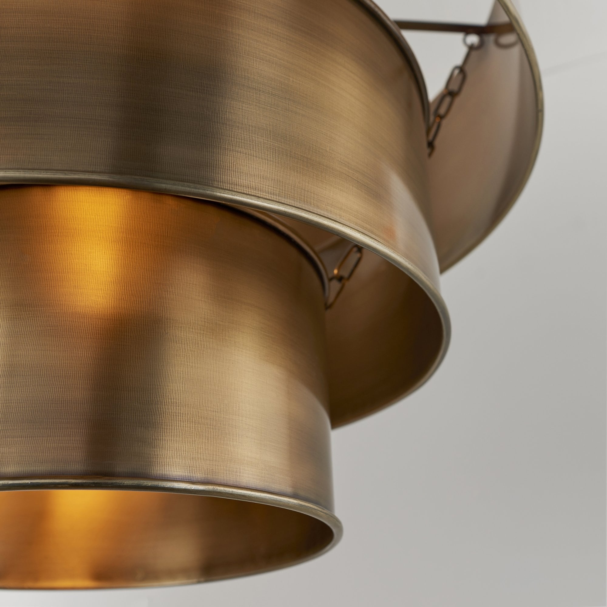 Endon Morad Single Light Pendant  - Aged Brass Plate