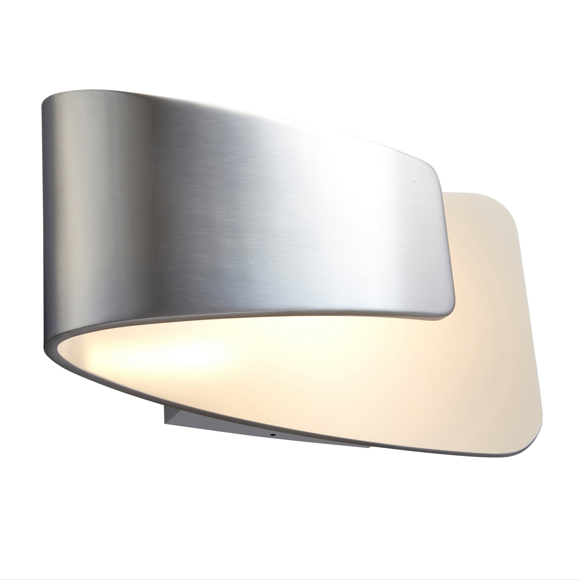 Endon Jenkins Single Light Wall Light - Polished Aluminium & Matt White Paint