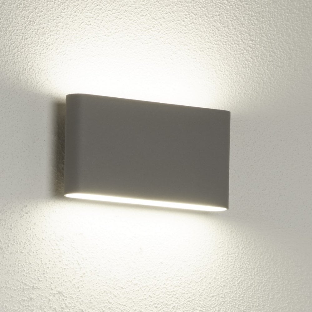 Searchlight Marple LED Outdoor Wall Light - Grey & Frosted Diffuser - IP44
