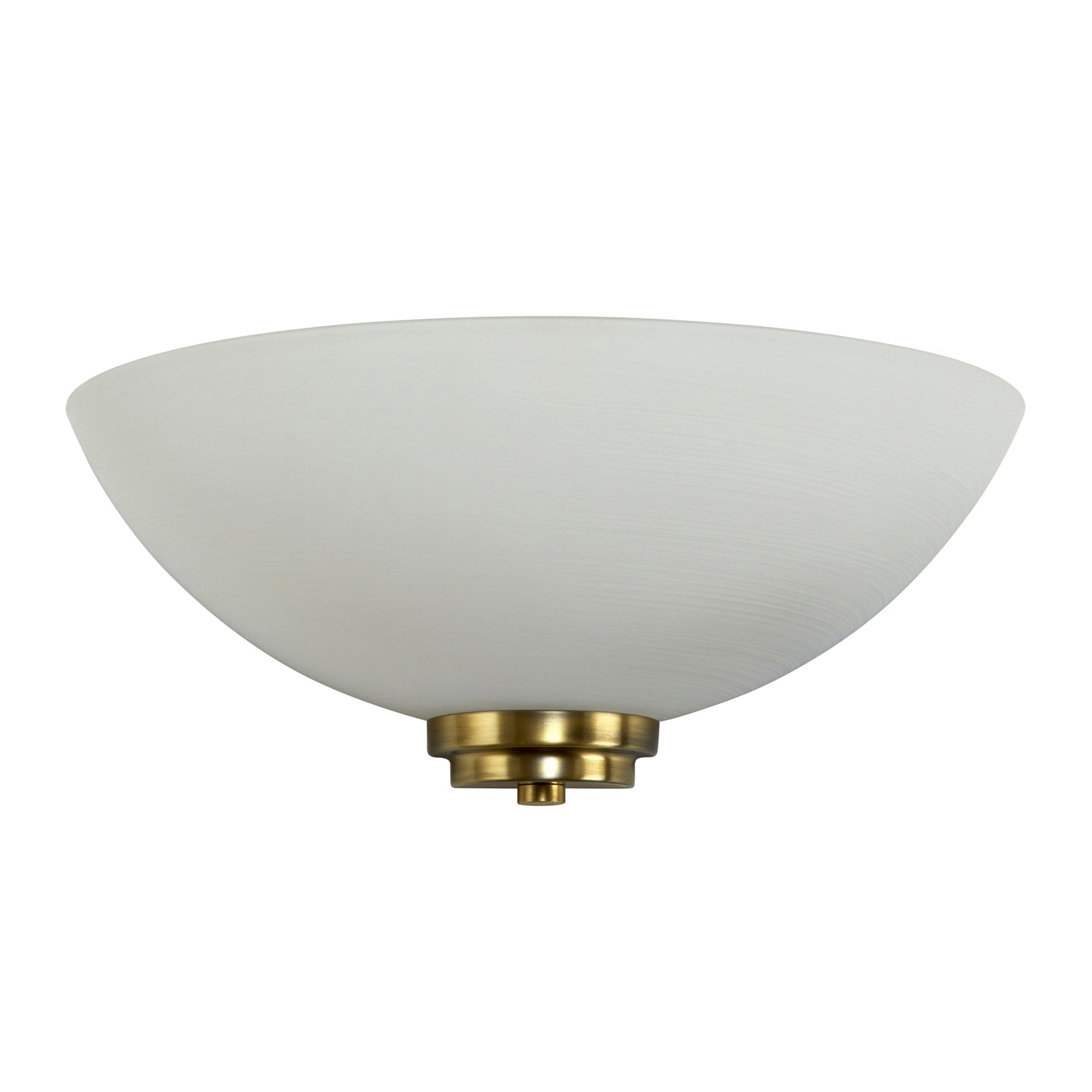 Endon Welles Single Light Wall Light - Antique Brass Plate & White Glass